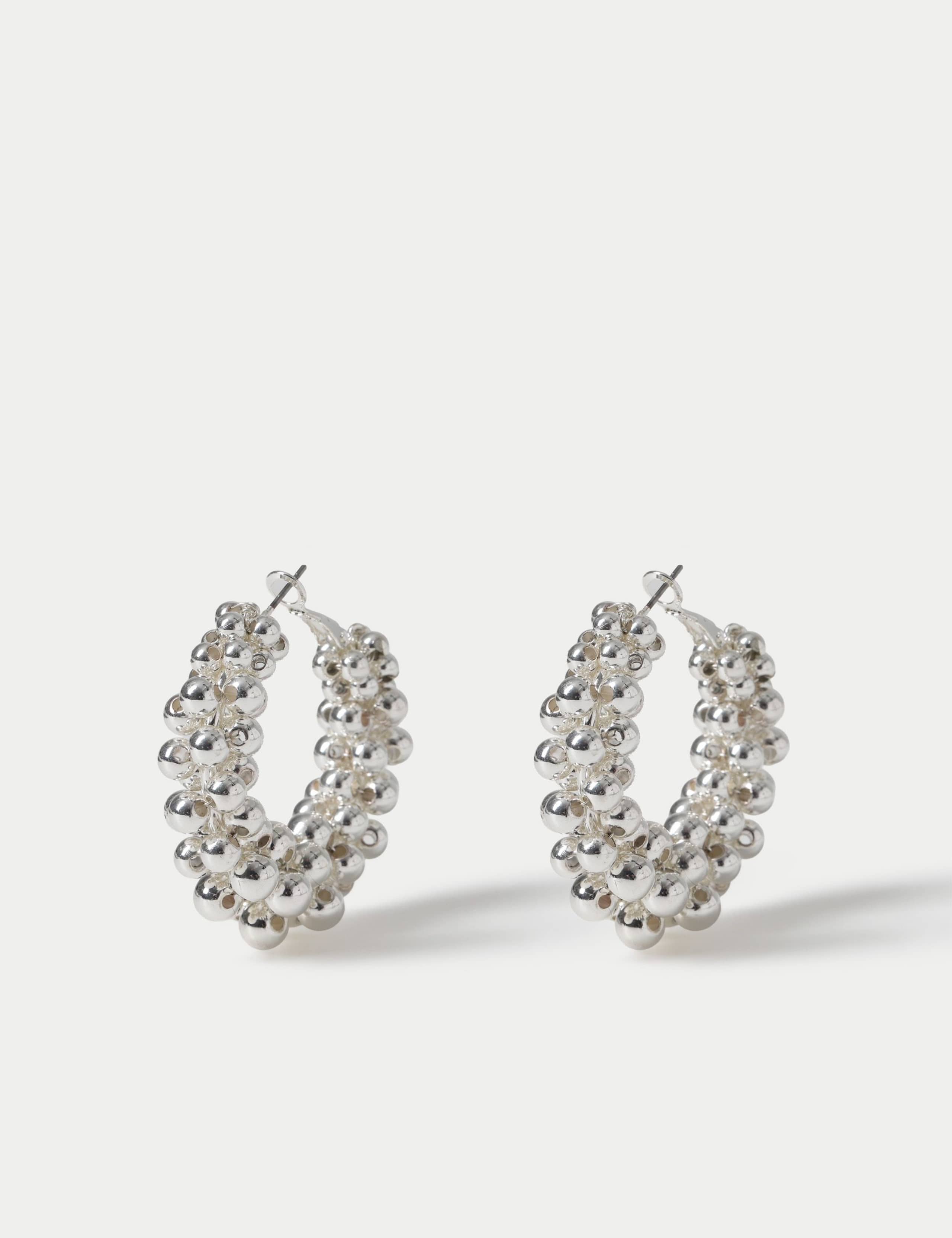 Bobble Chunky Hoop Earrings 2 of 2