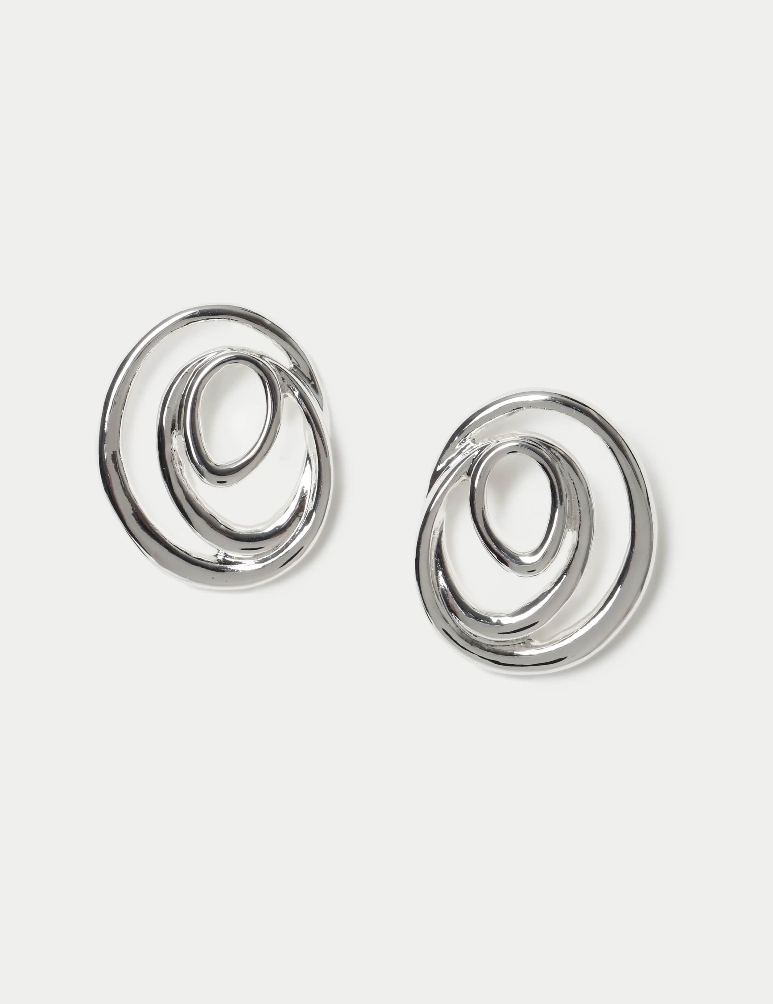 Molten Circle Stud Earrings 1 of 2