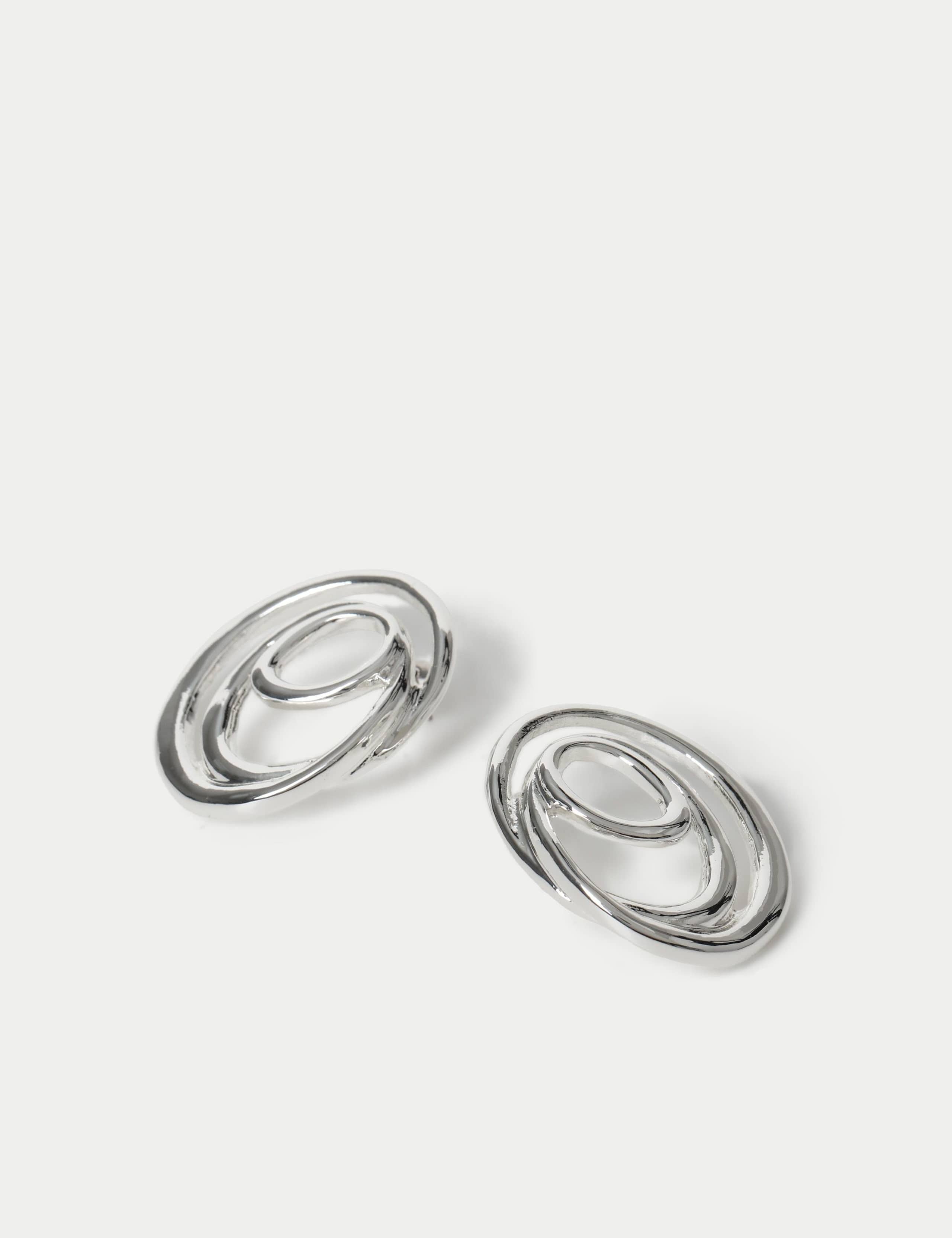 Molten Circle Stud Earrings 2 of 2