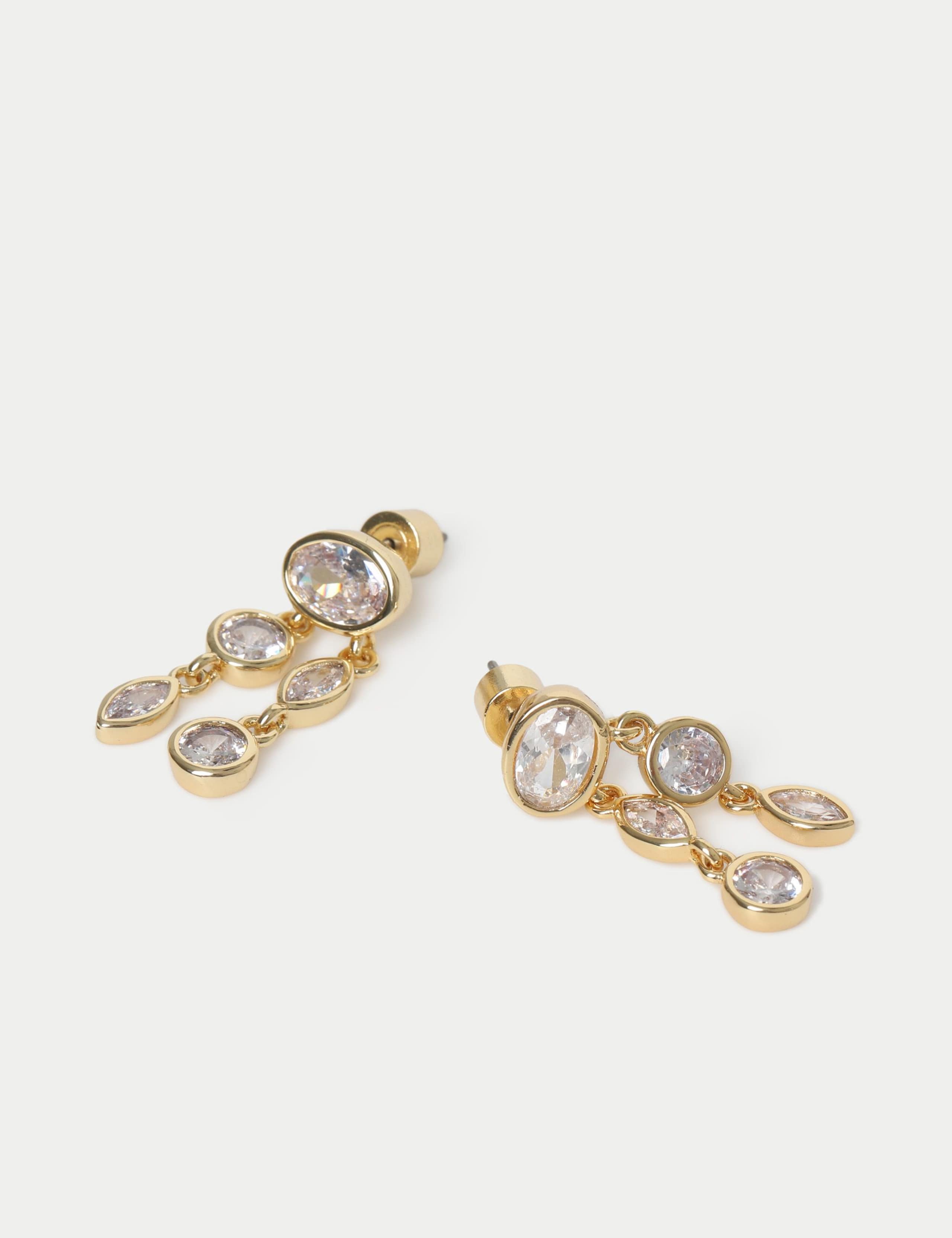 Cubic Zirconia Mobile Drop Earrings 2 of 2