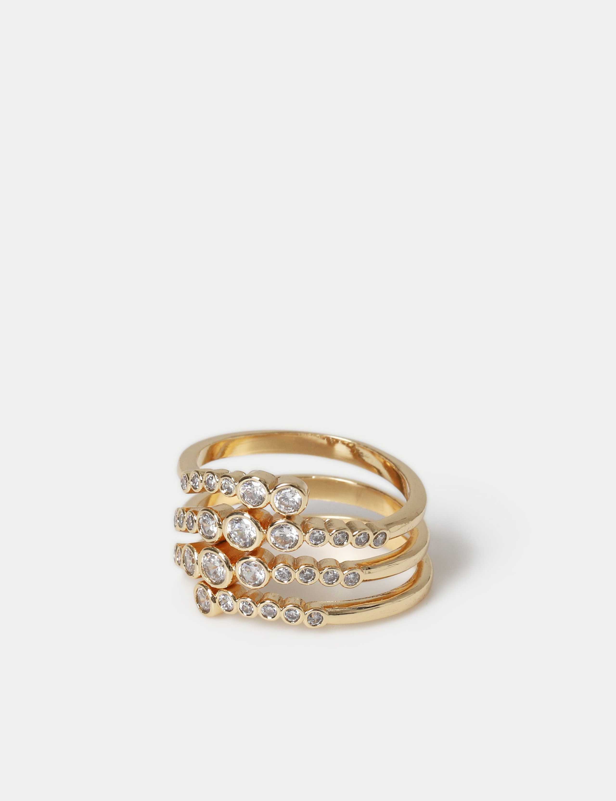 Cubic Zirconia Micro Stack Ring 2 of 2