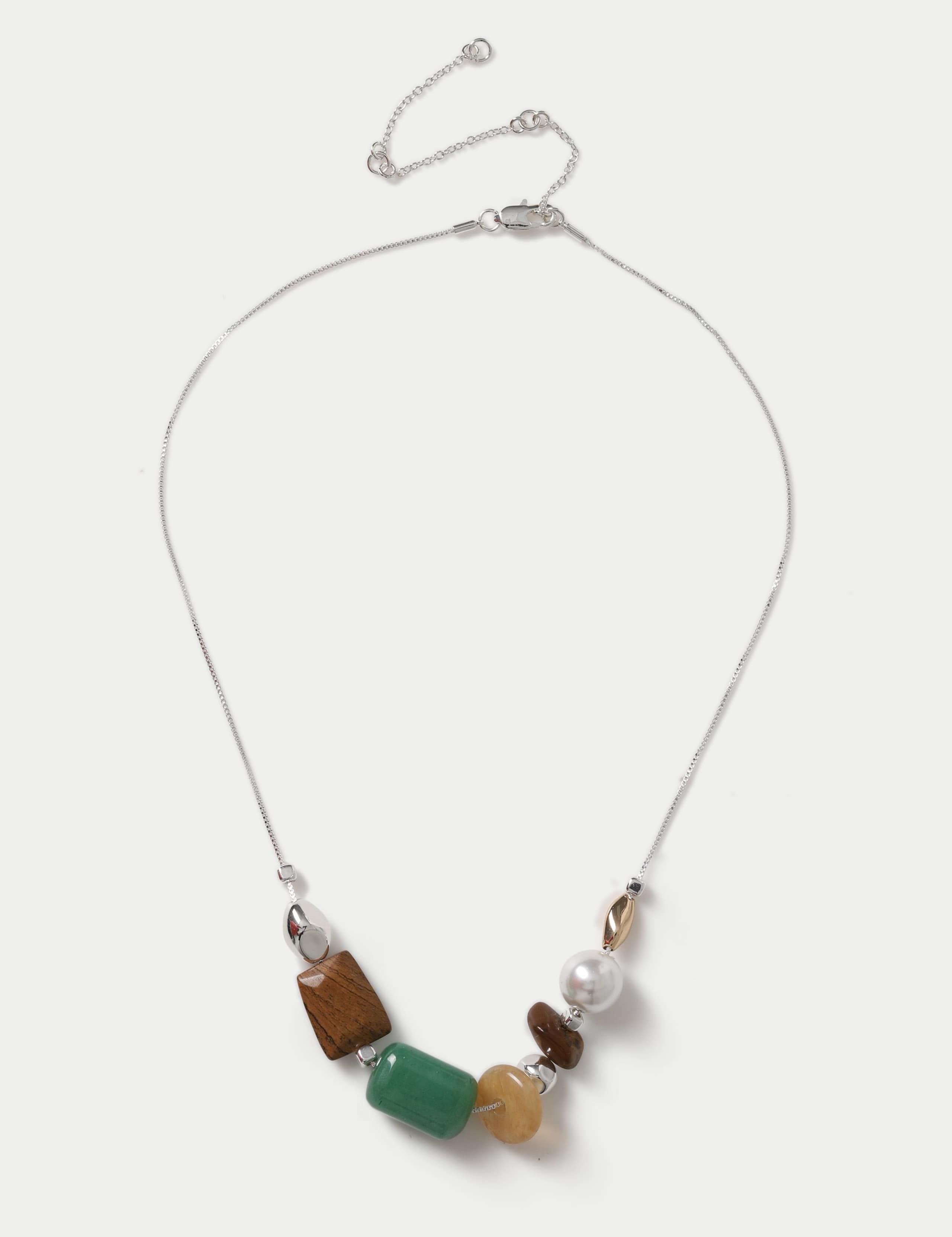 Natural Stone Pearl Necklace 1 of 2