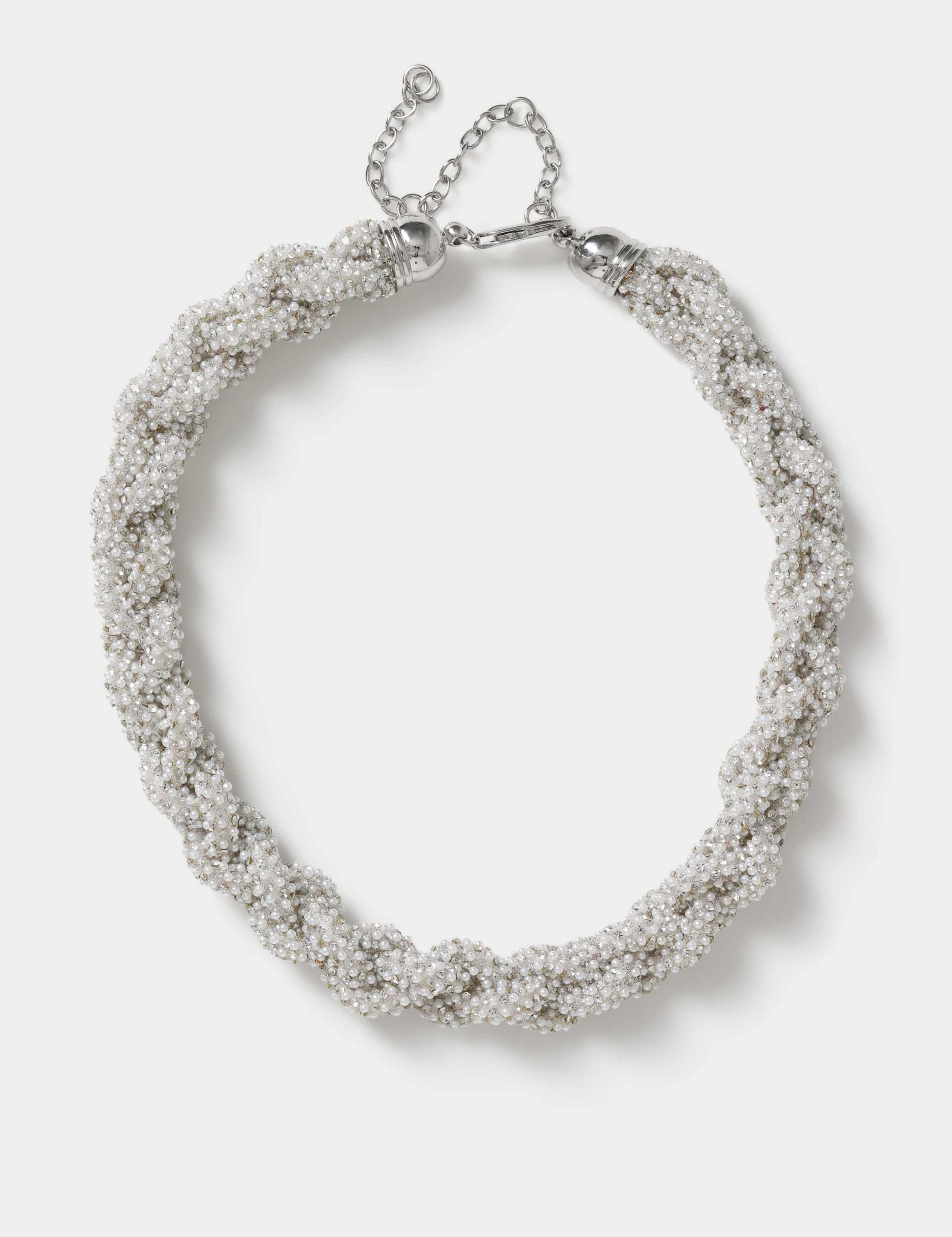 Multirow Tear Drop Chunky Chain Necklace 1 of 2