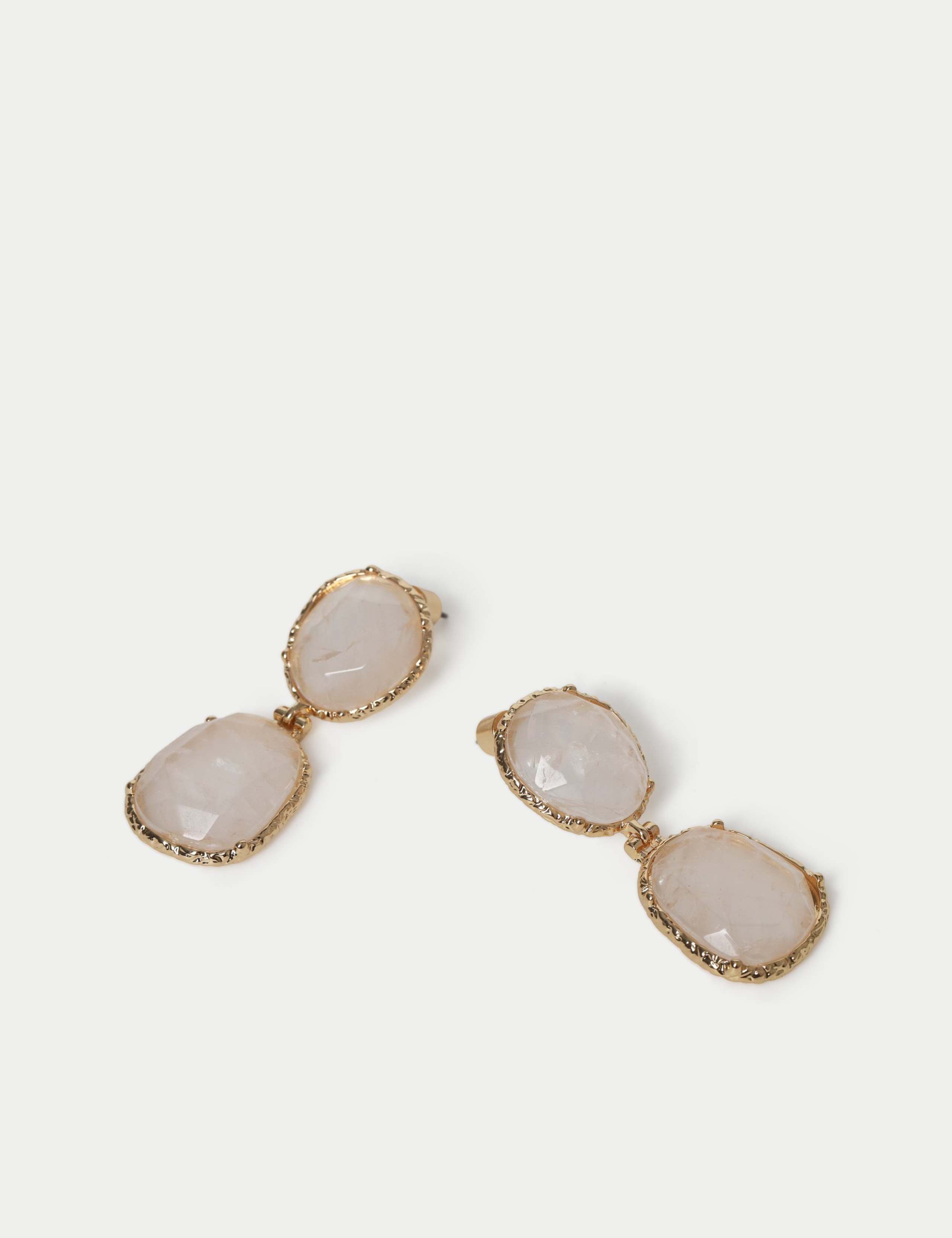 Natural Stone Double Drop Earrings 2 of 2