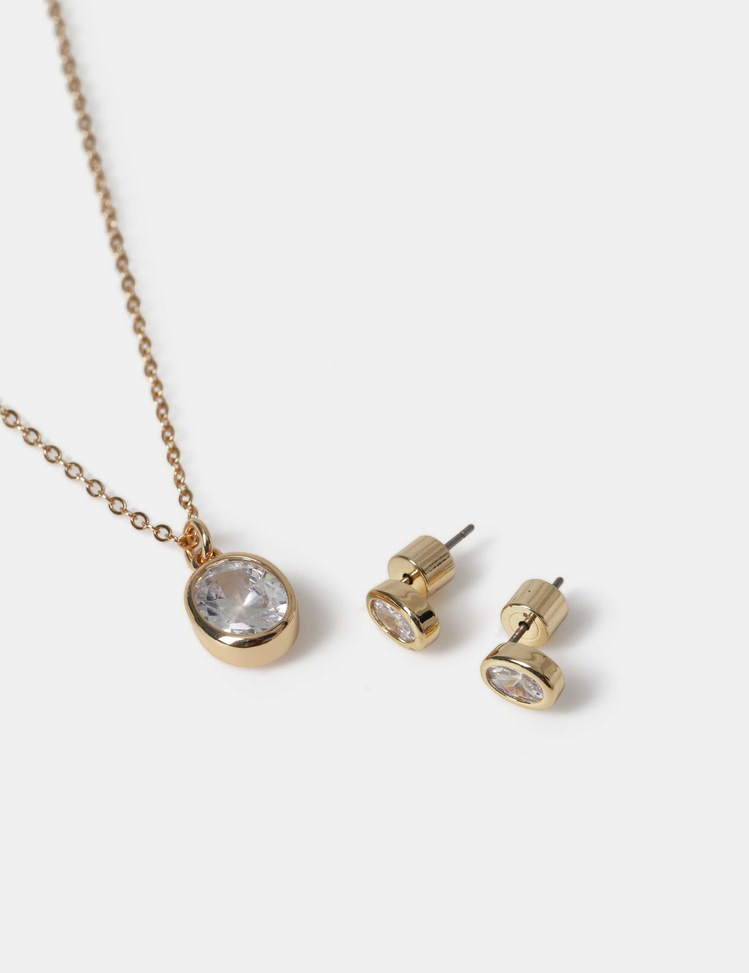 14ct Gold Plated Necklace and Earrings 2 of 2