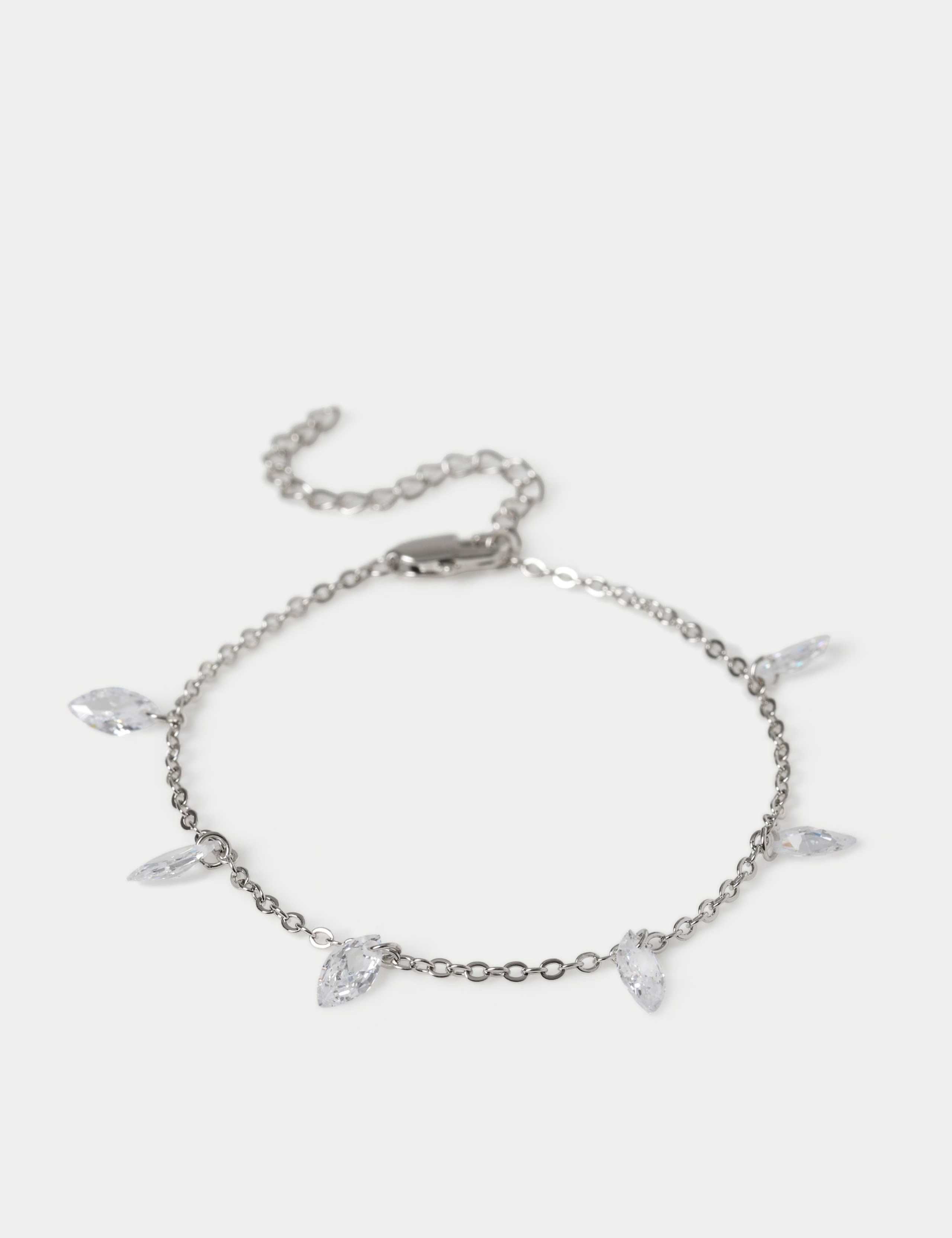 Platinum Plated Droplet Bracelet 2 of 2