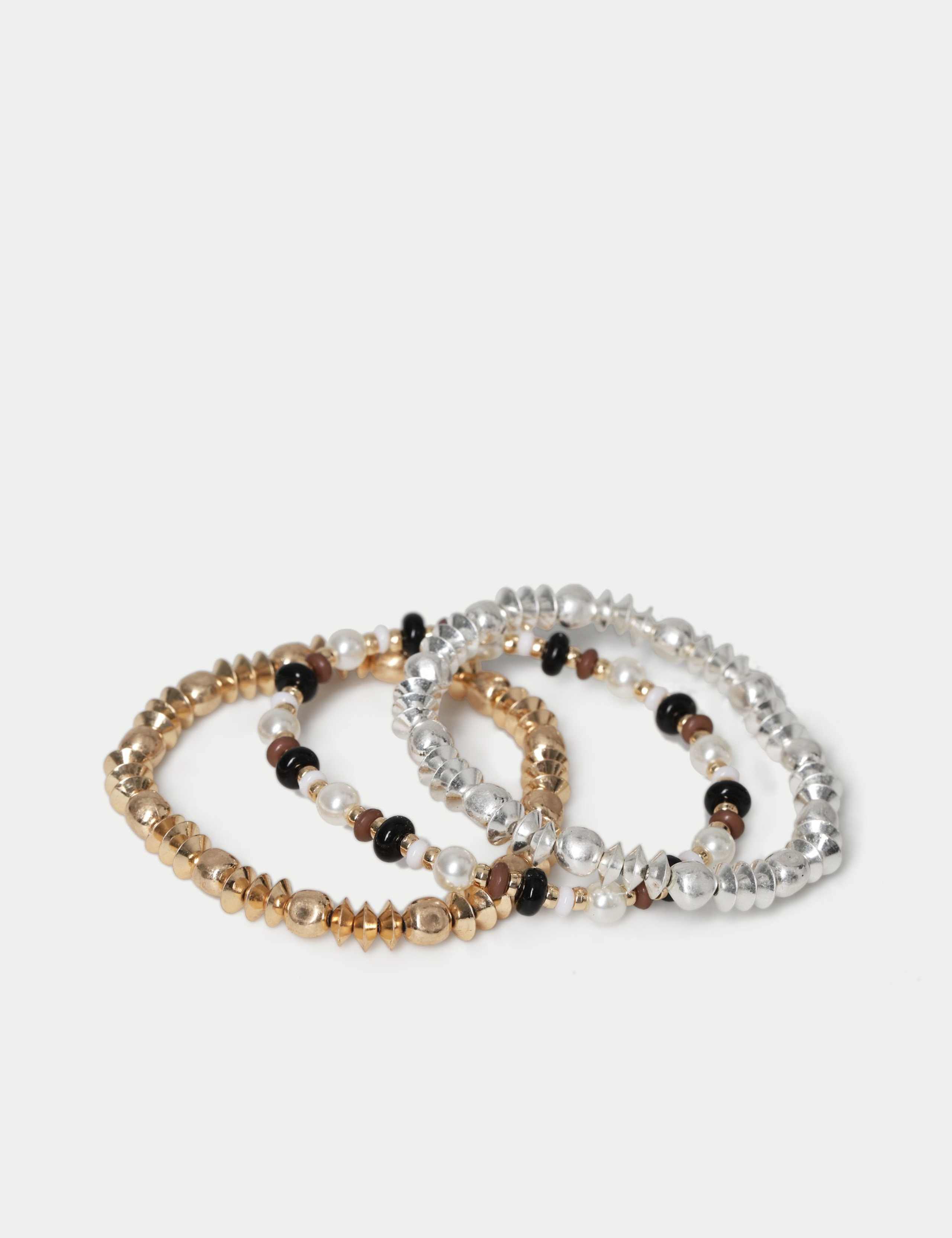 3 Pack Beaded Stretch Bracelet 1 of 2