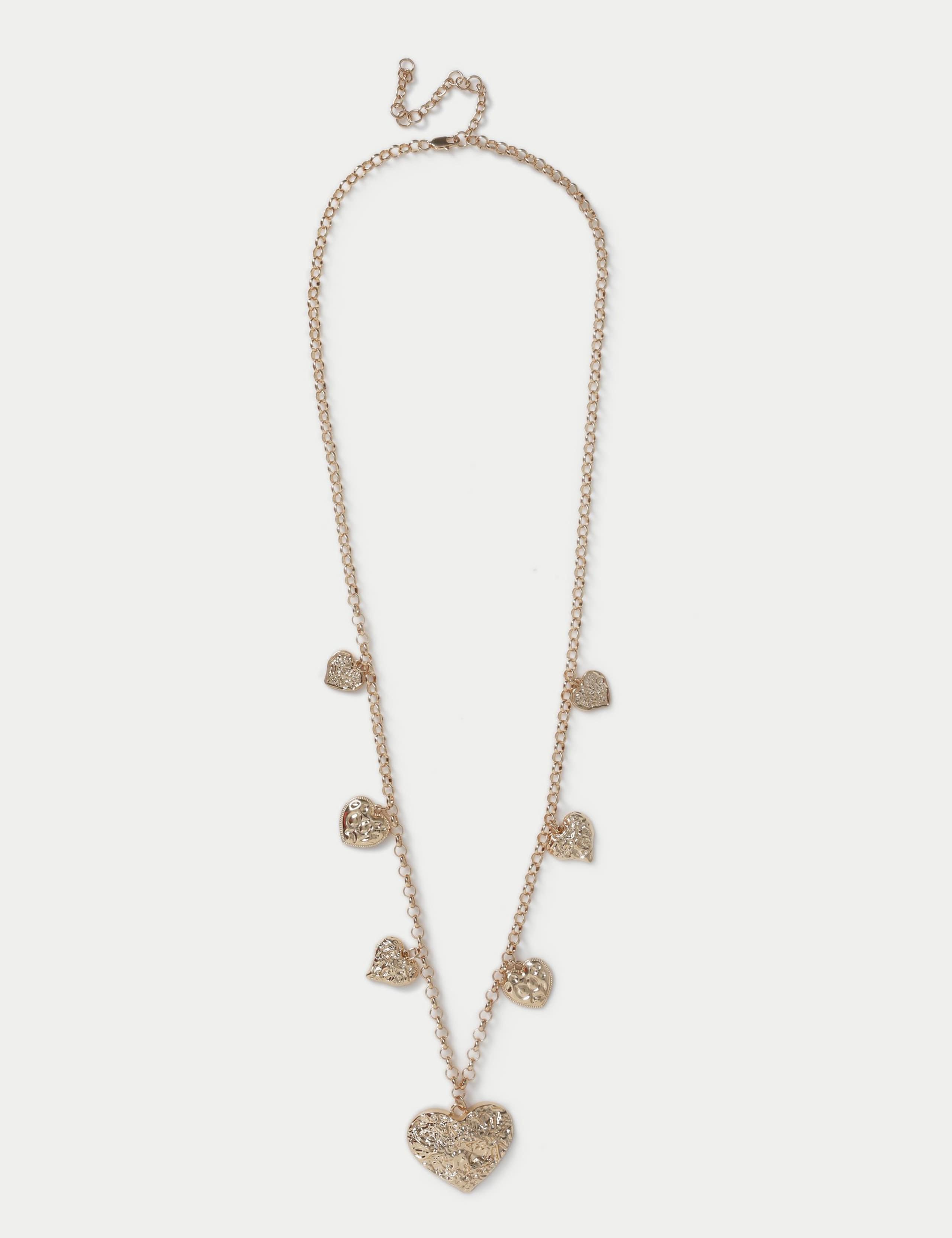Hammered Heart Long Necklace 1 of 2