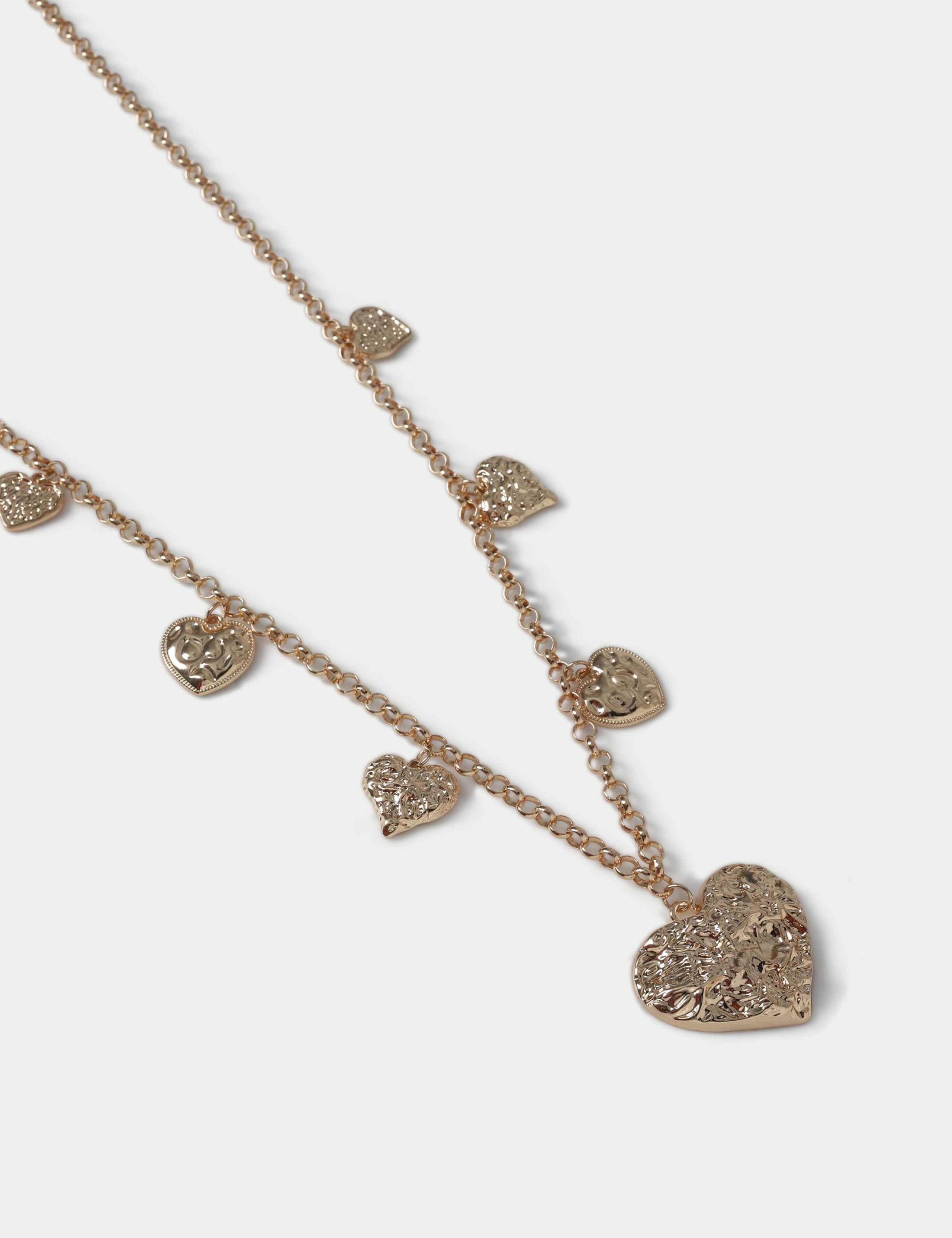 Hammered Heart Long Necklace 2 of 2