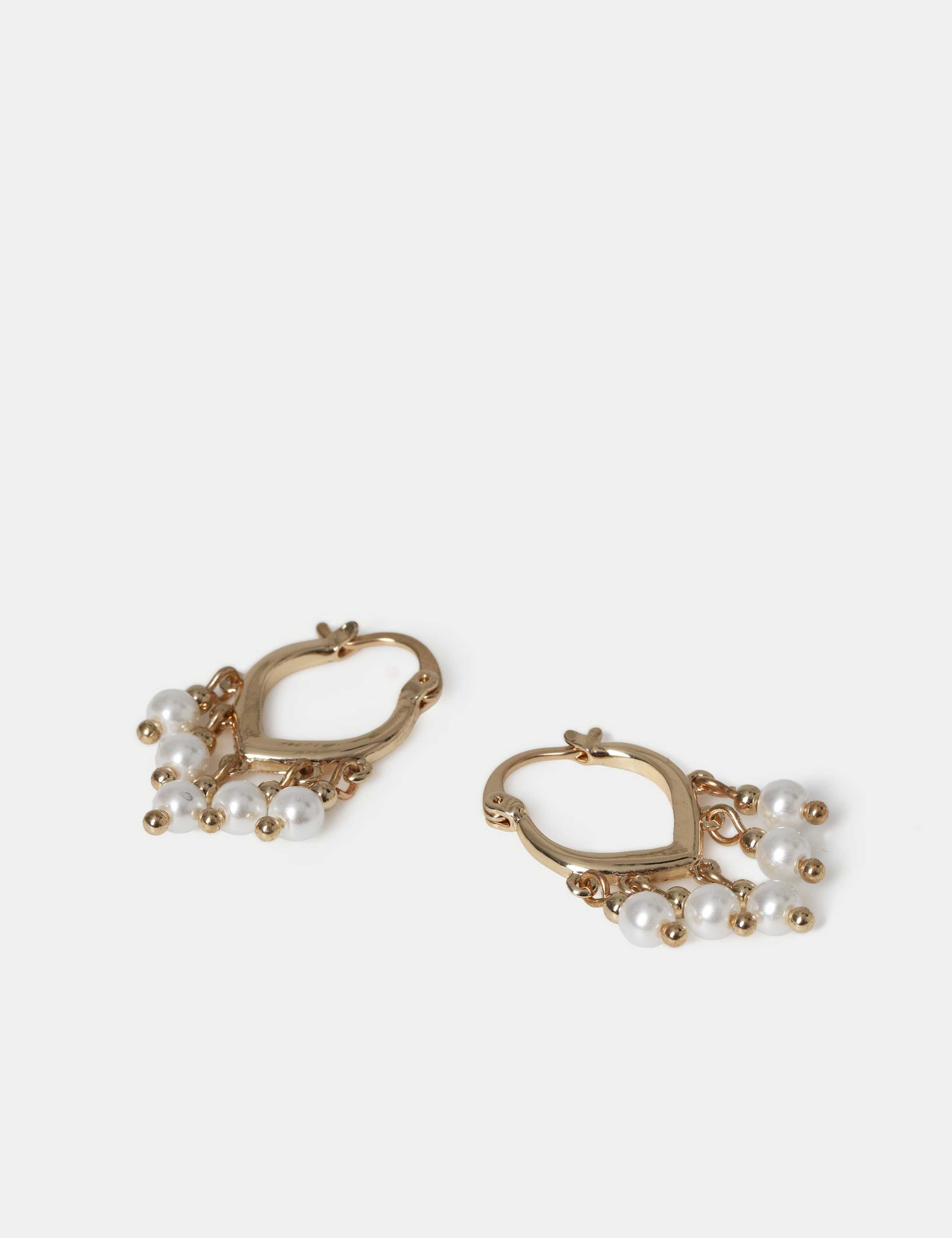 Tassel Drop Hoop Earrings 2 of 2