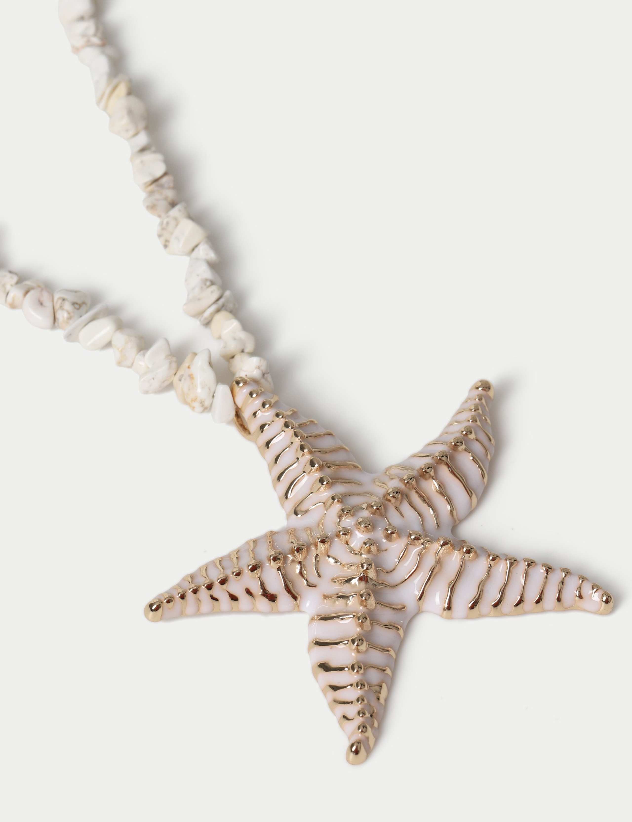Enamel Starfish Pendant Necklace 2 of 2