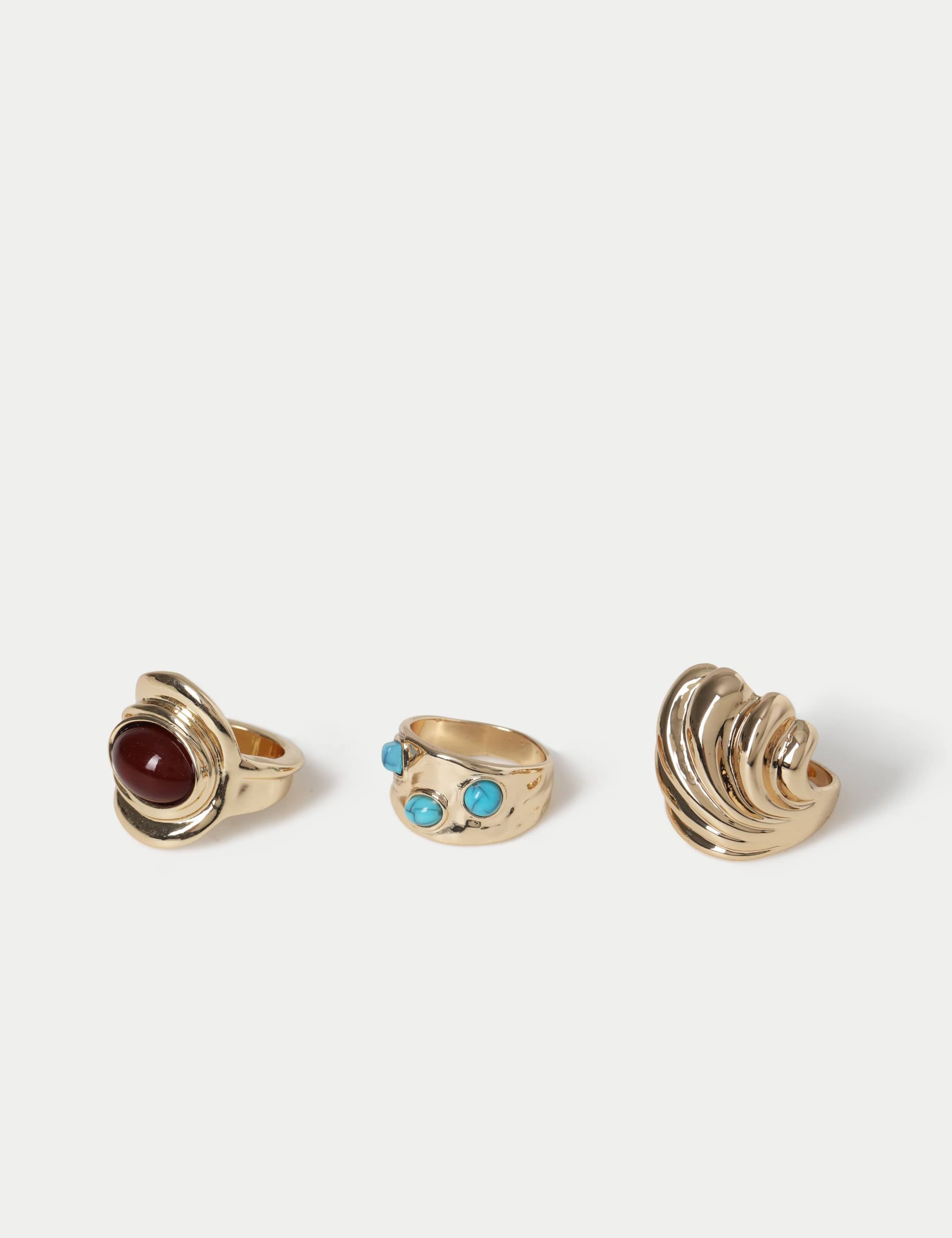 3 Pack Bright Stone Rings 2 of 2