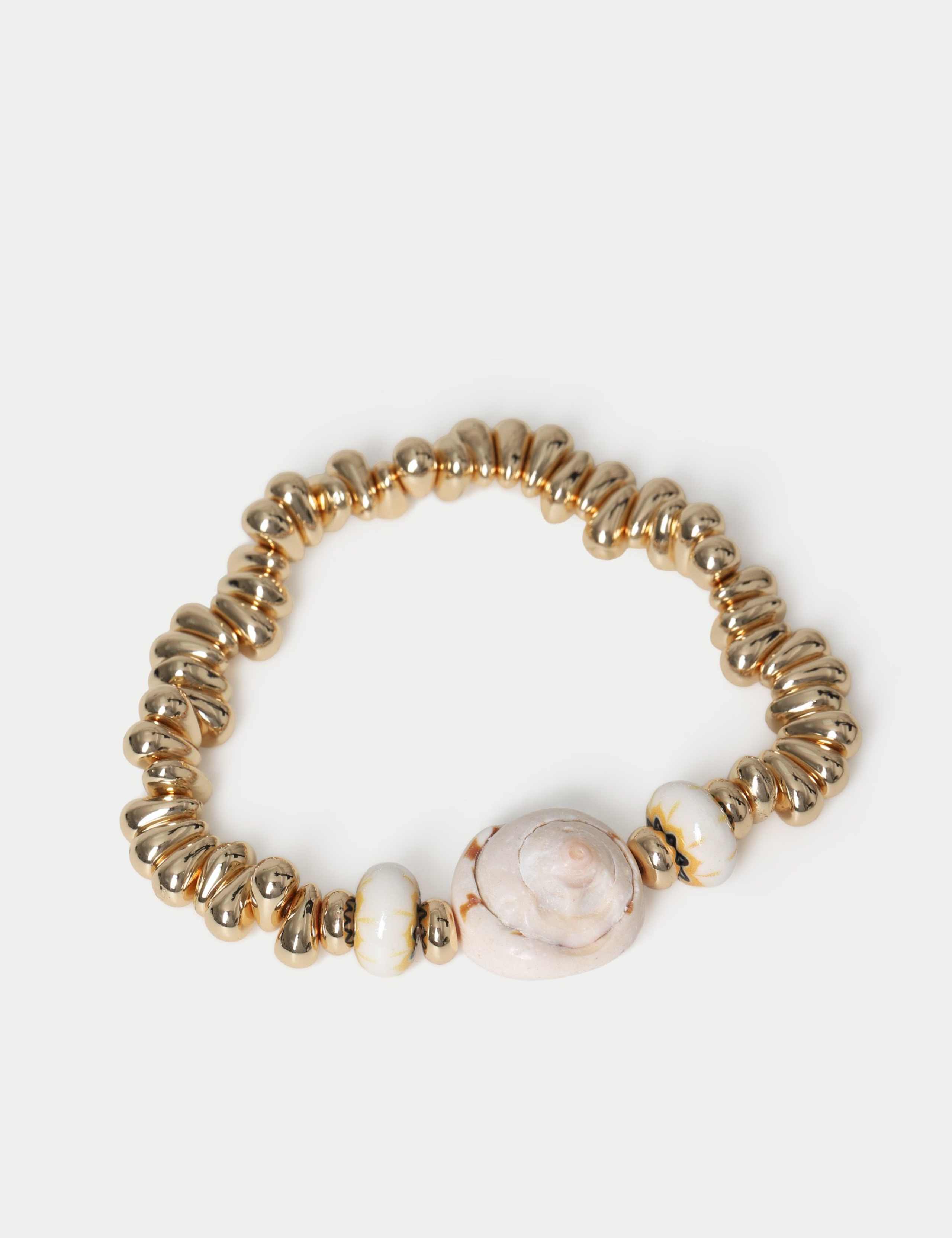 Conch Shell Nugget Stretch Bracelet 1 of 2