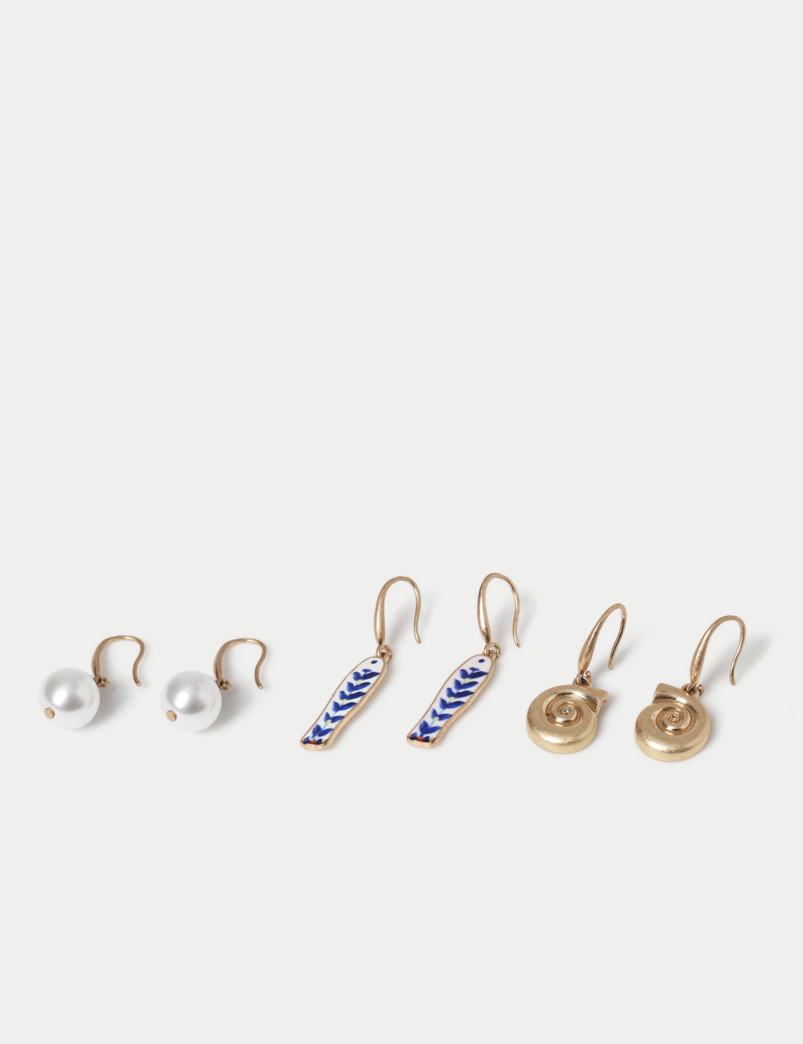 3 Pack Ceramic Cham Fish Hook Earrings 2 of 2