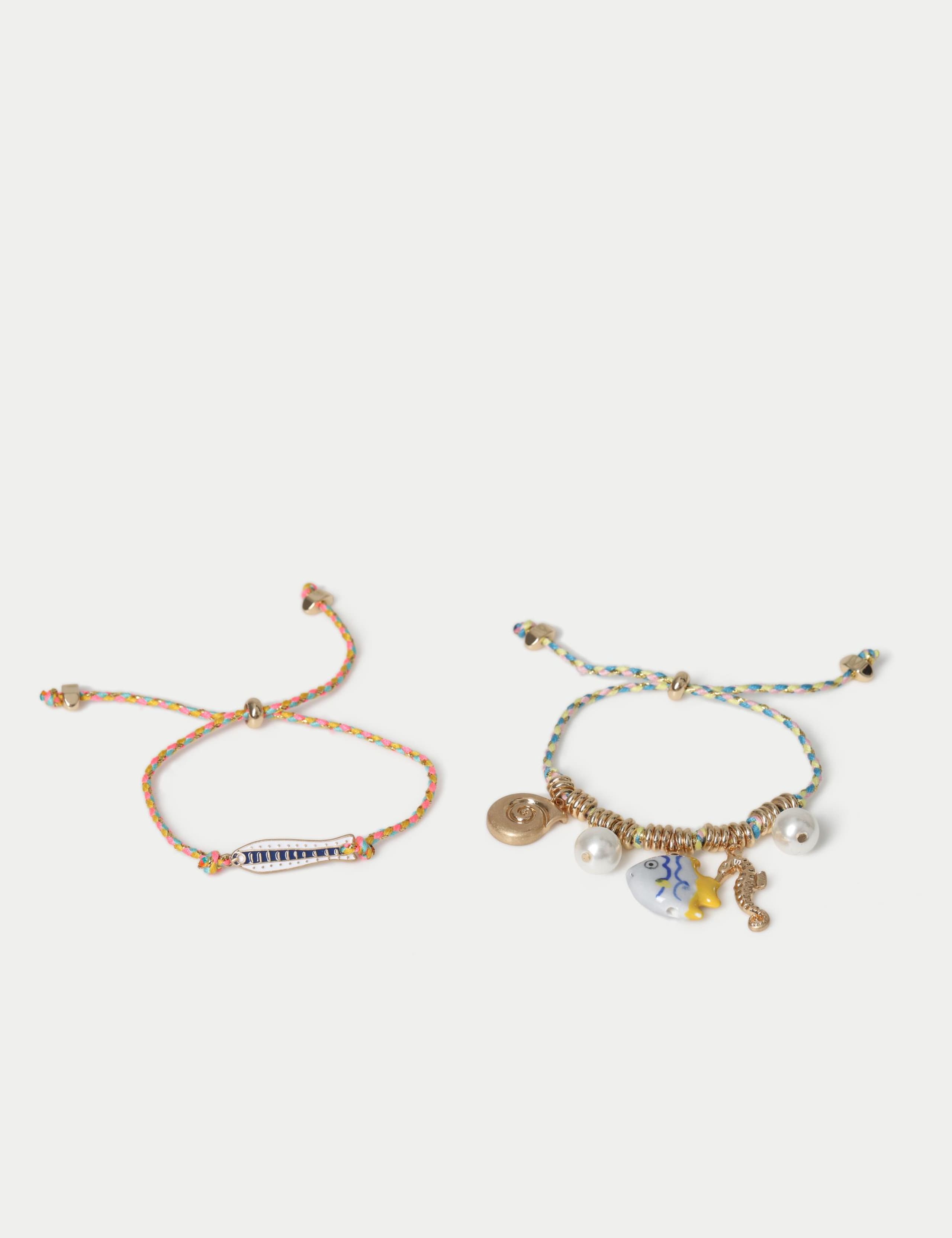 2 Pack Charm Cord Bracelet 1 of 2