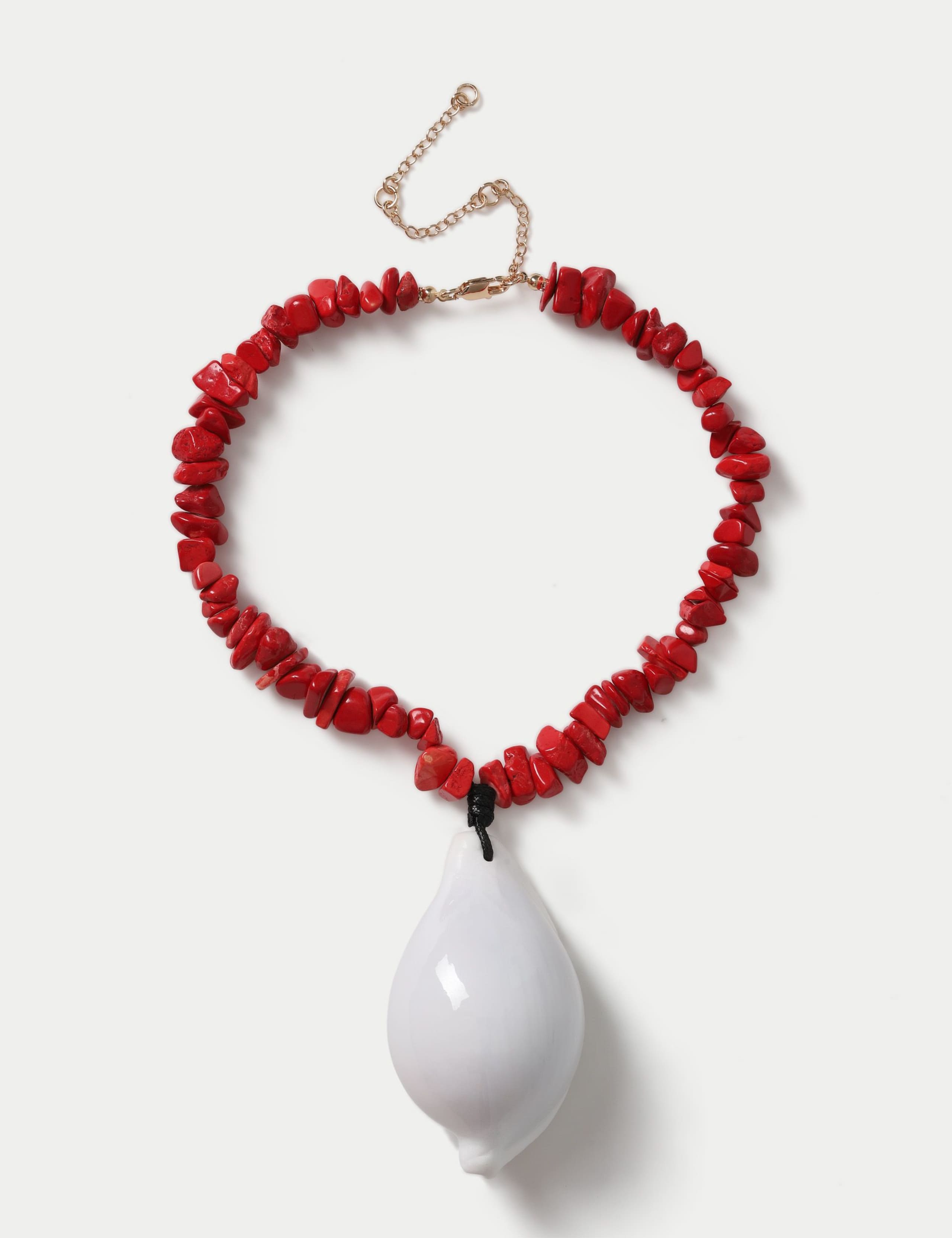 Ceramic Shell Chipping Necklace 1 of 3