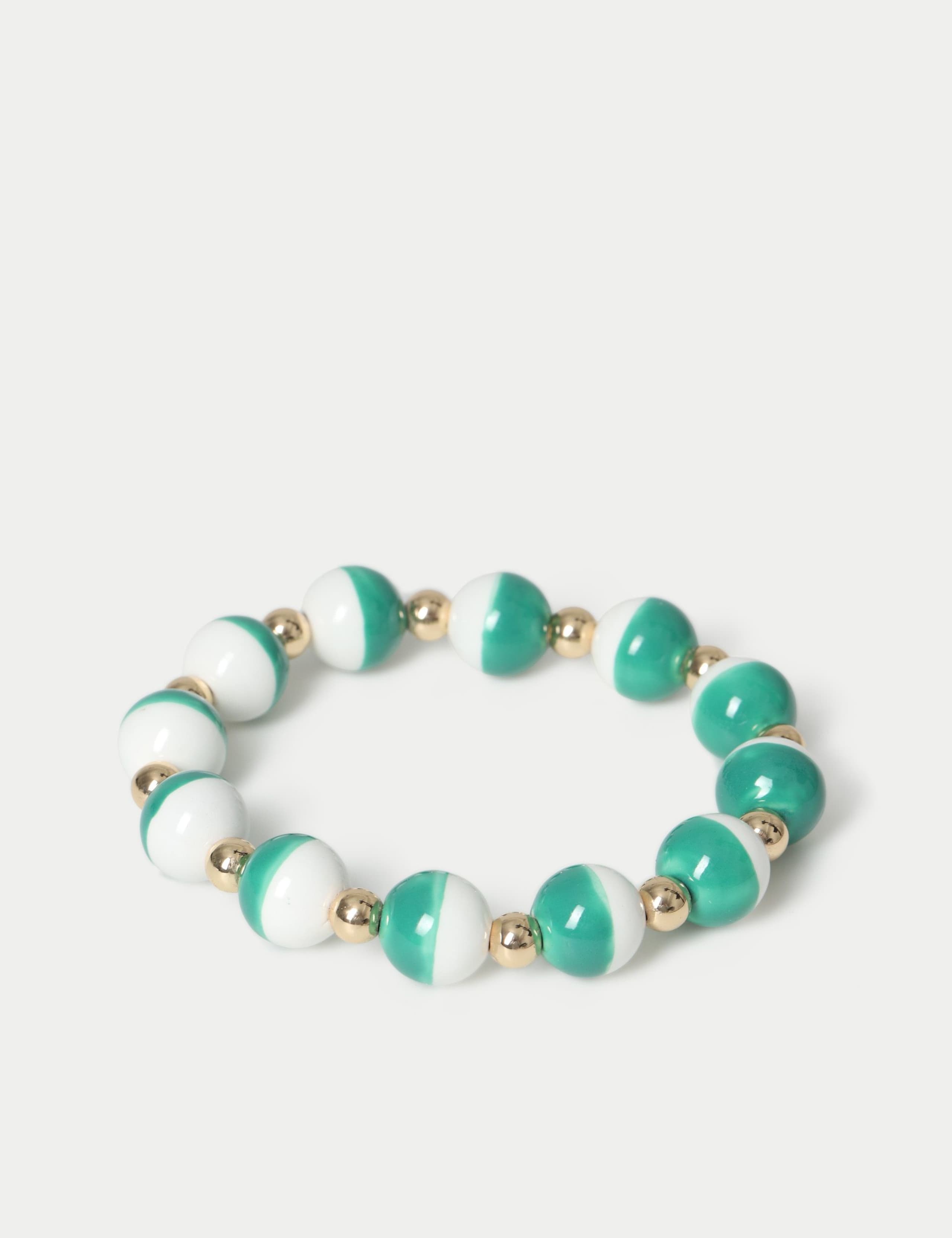 Ceramic Beaded Stretch Bracelet 1 of 2