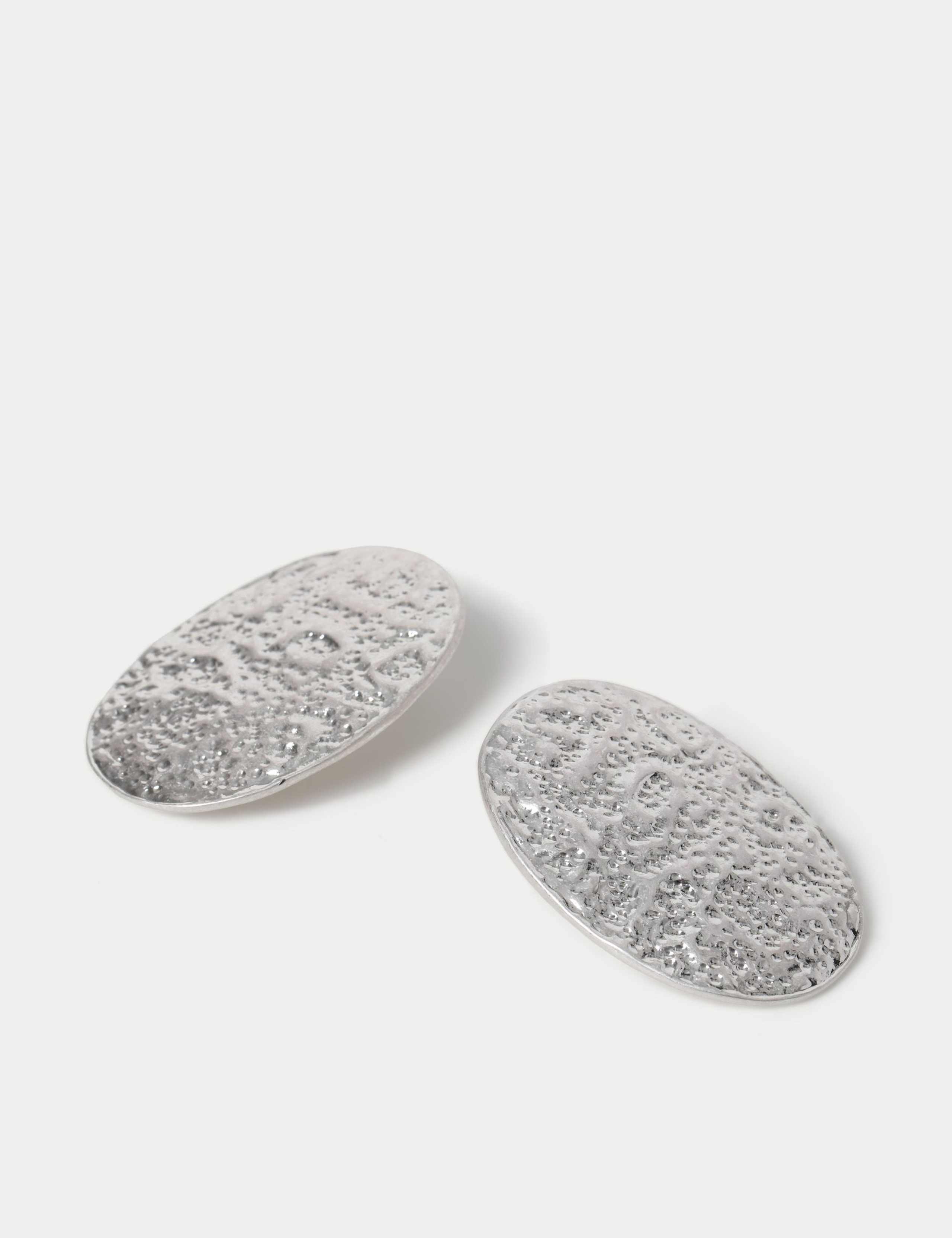 Oversized Textured Stud Earrings 2 of 2
