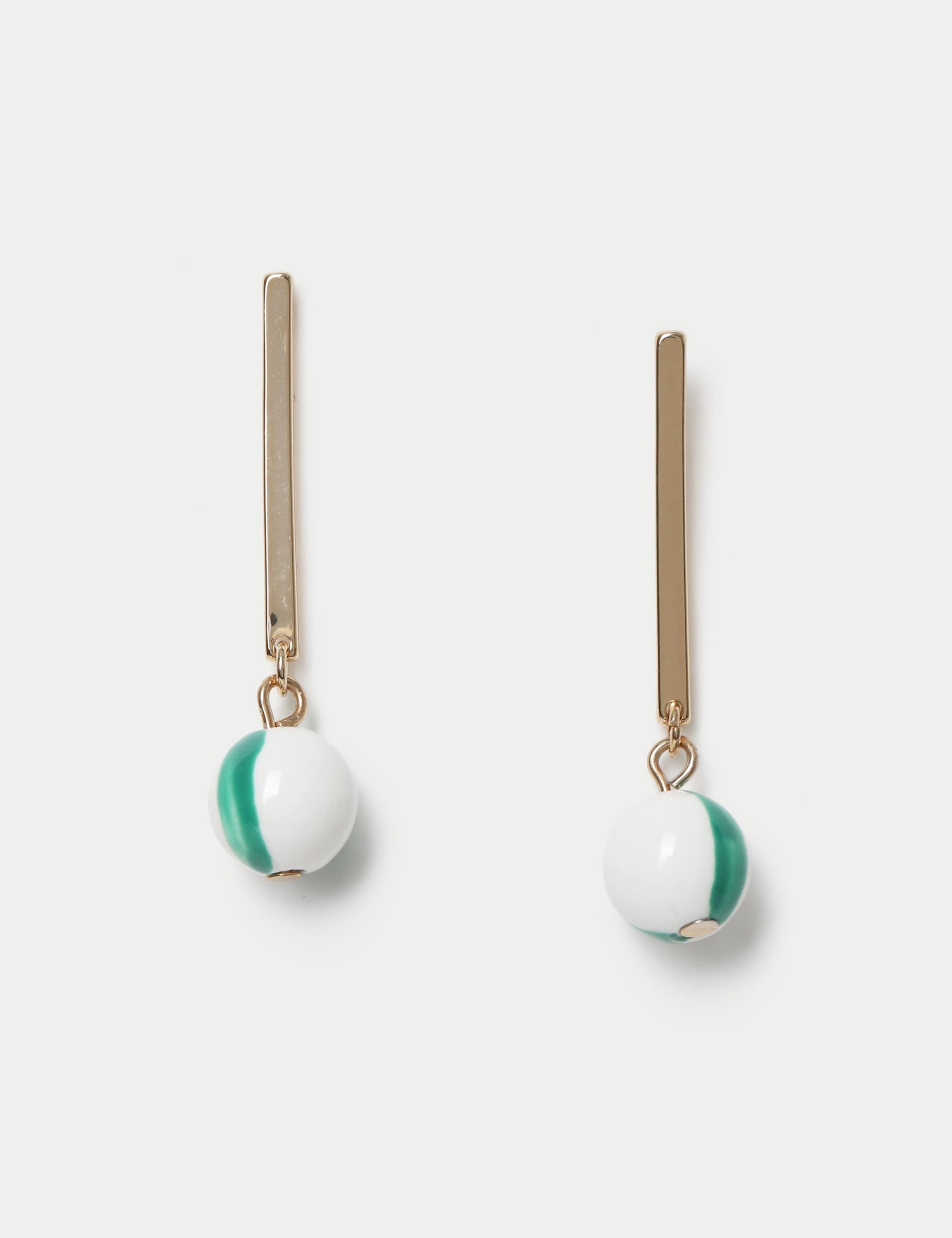Ceramic Bead Stick Drop Earrings 1 of 2