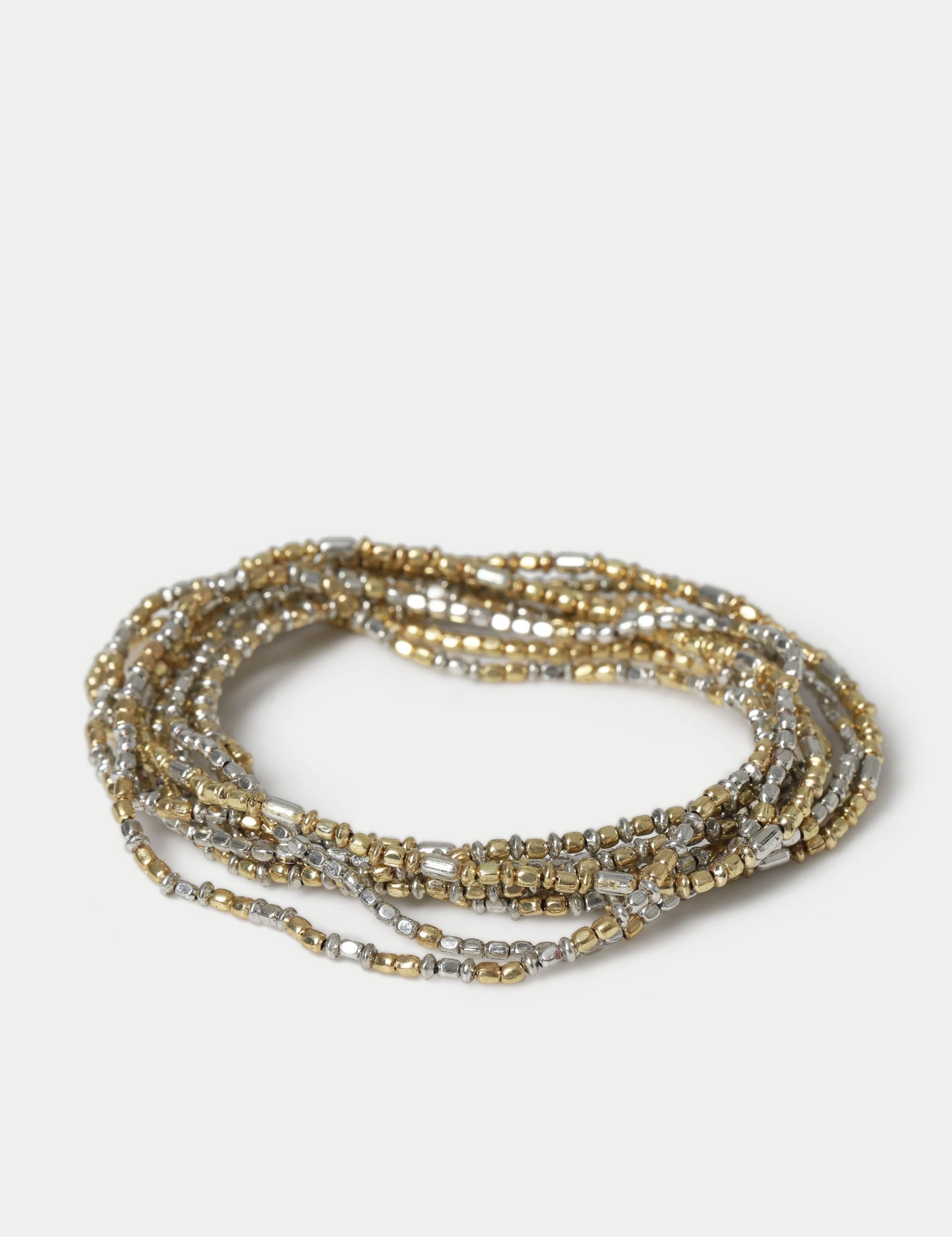 Mixed Metal Stretch Bracelet 1 of 2