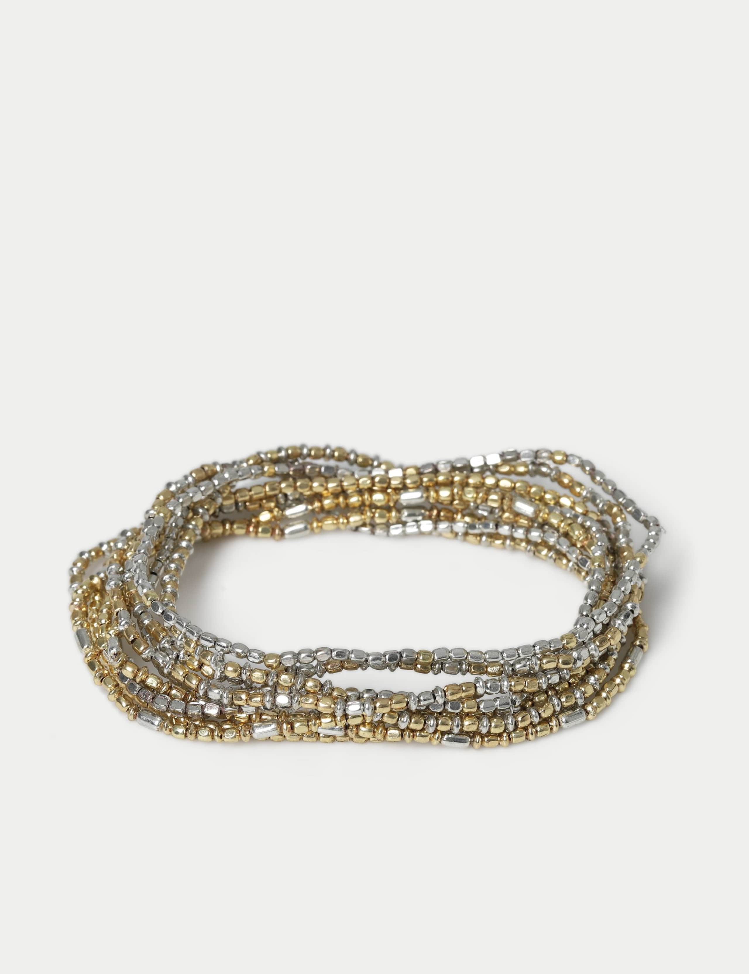 Mixed Metal Stretch Bracelet 2 of 2