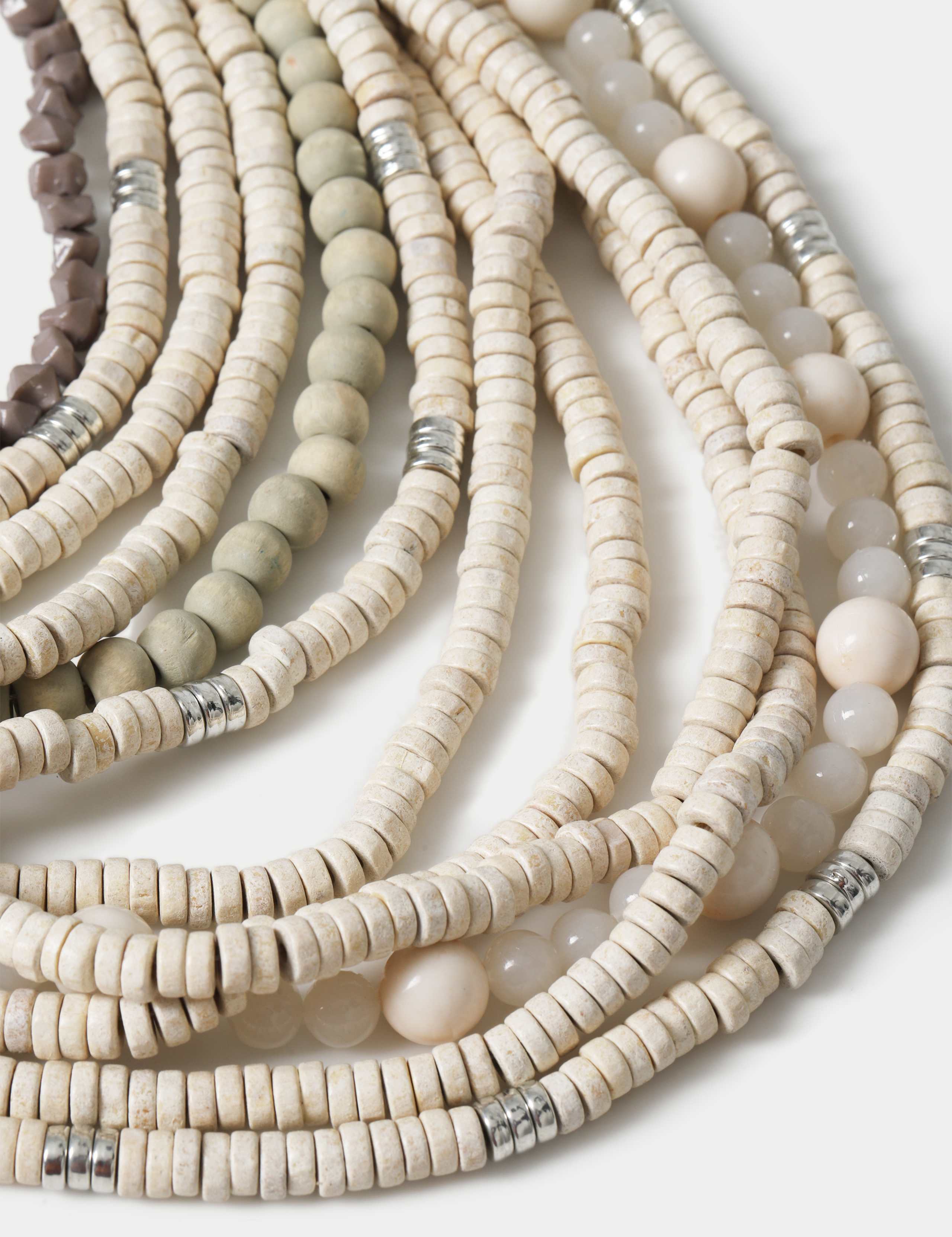 Mega Beaded Multirow Necklace 2 of 2