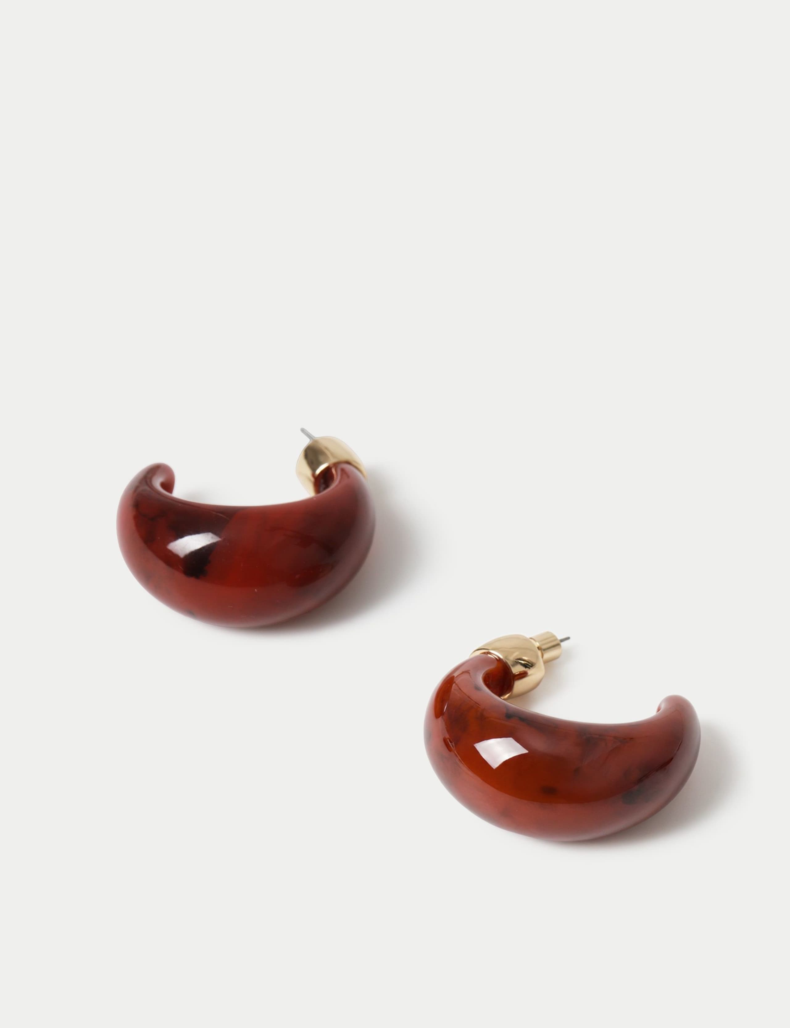 Chunky Resin Hoop Earrings 2 of 2