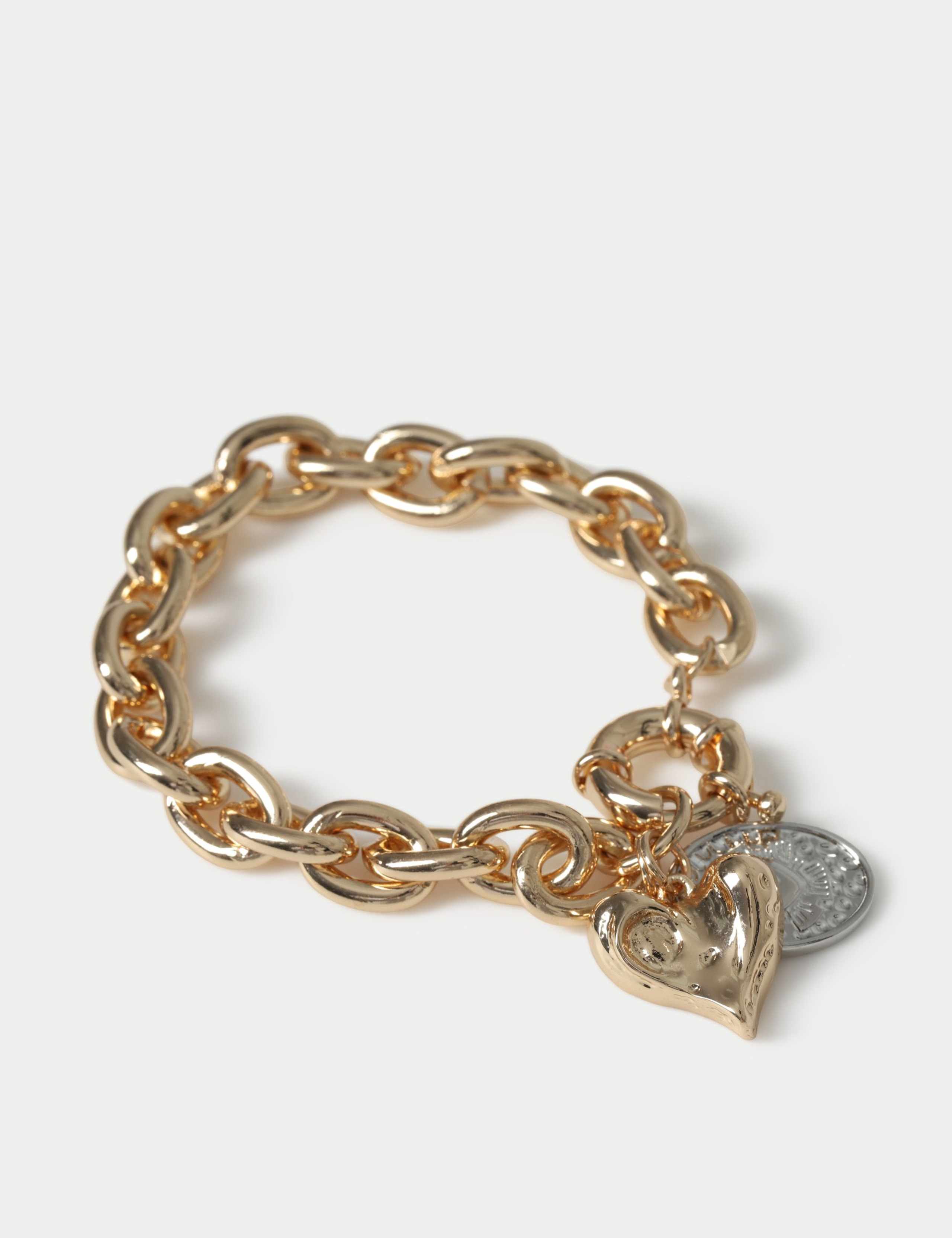 Mixed Metal Heart Bracelet 2 of 2