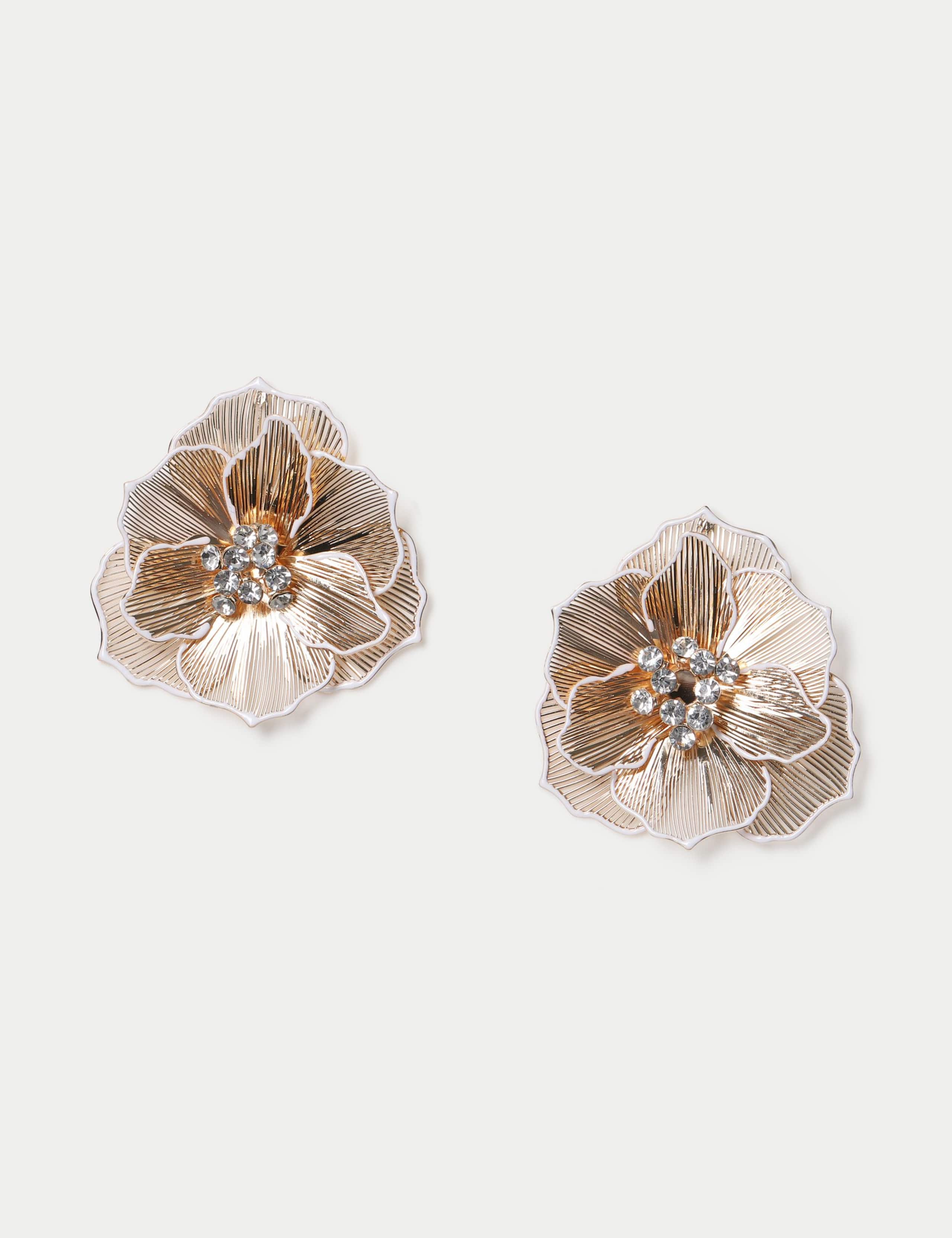 Flower Embellished Stud Earrings 1 of 2