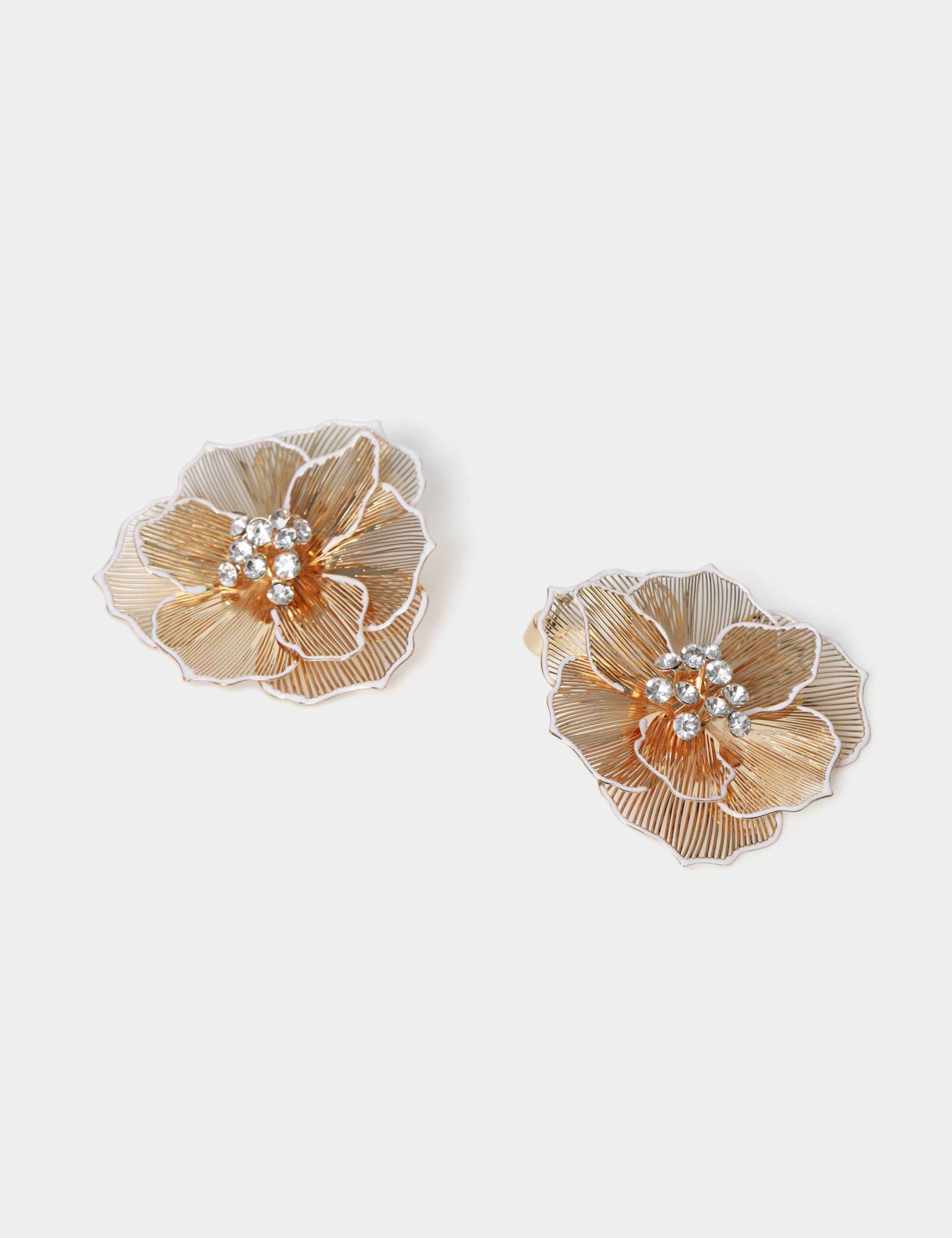 Flower Embellished Stud Earrings 2 of 2