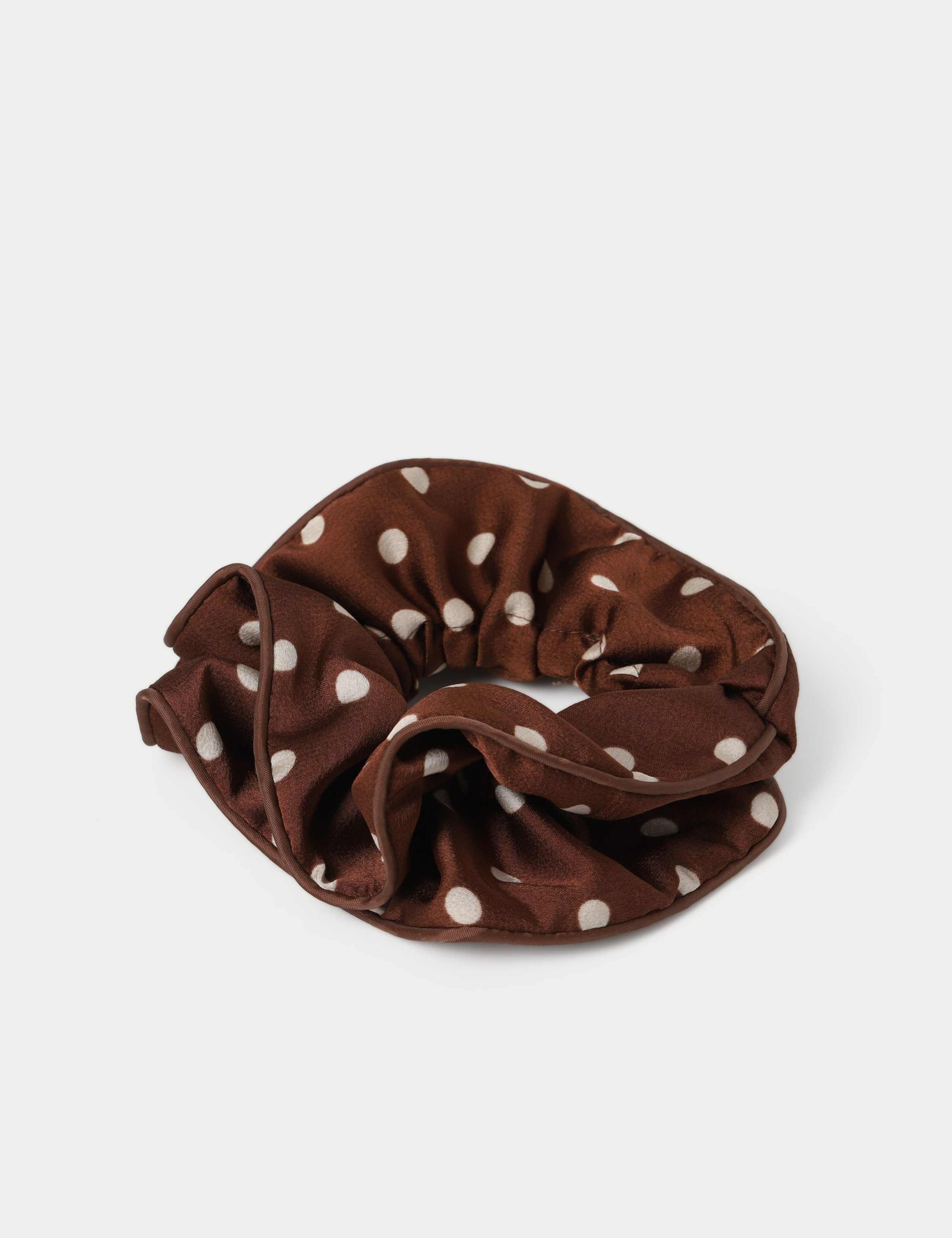 TP Brown Polka Dot Scrunchie 2 of 2