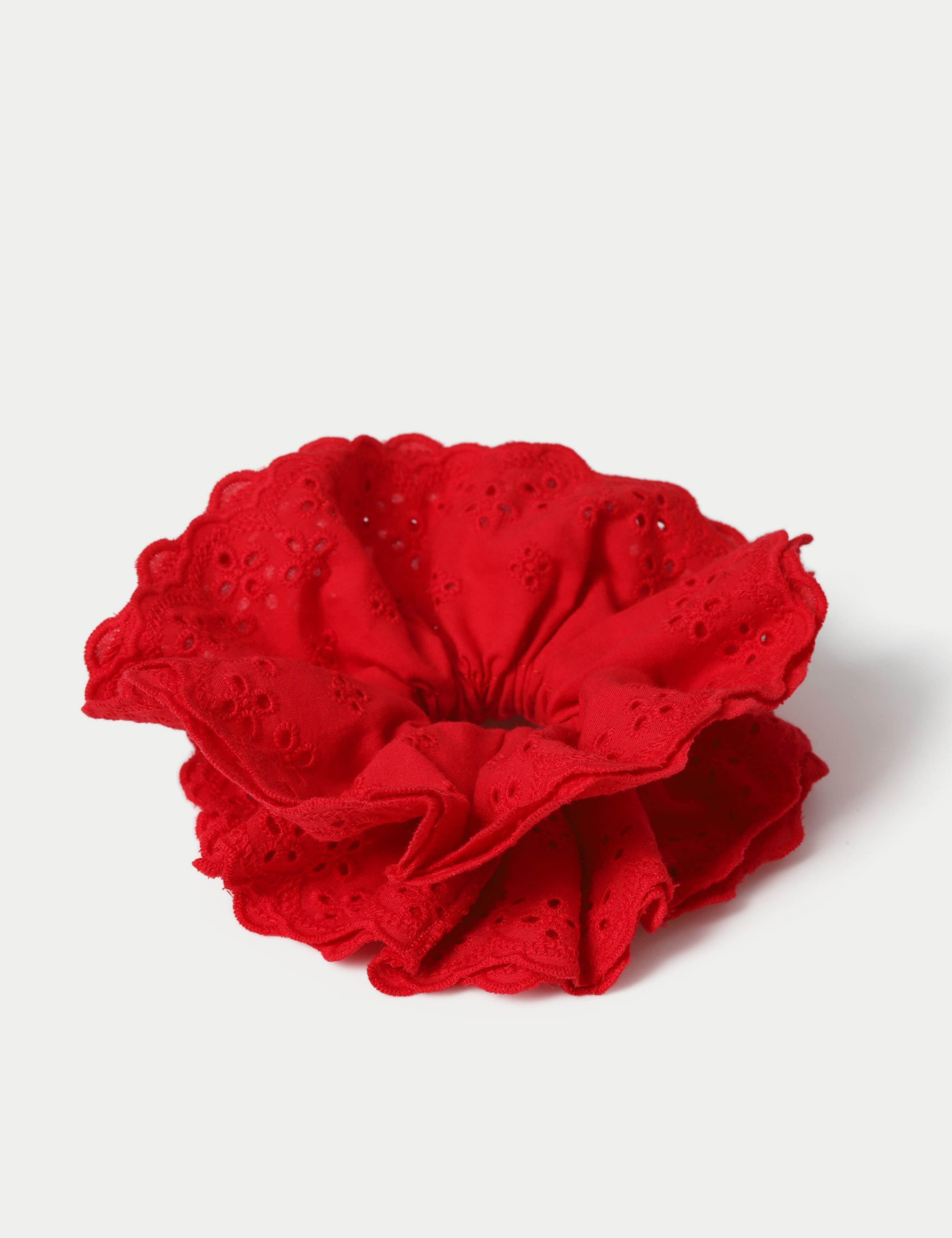 TP Red Broderie Scrunchie 2 of 2