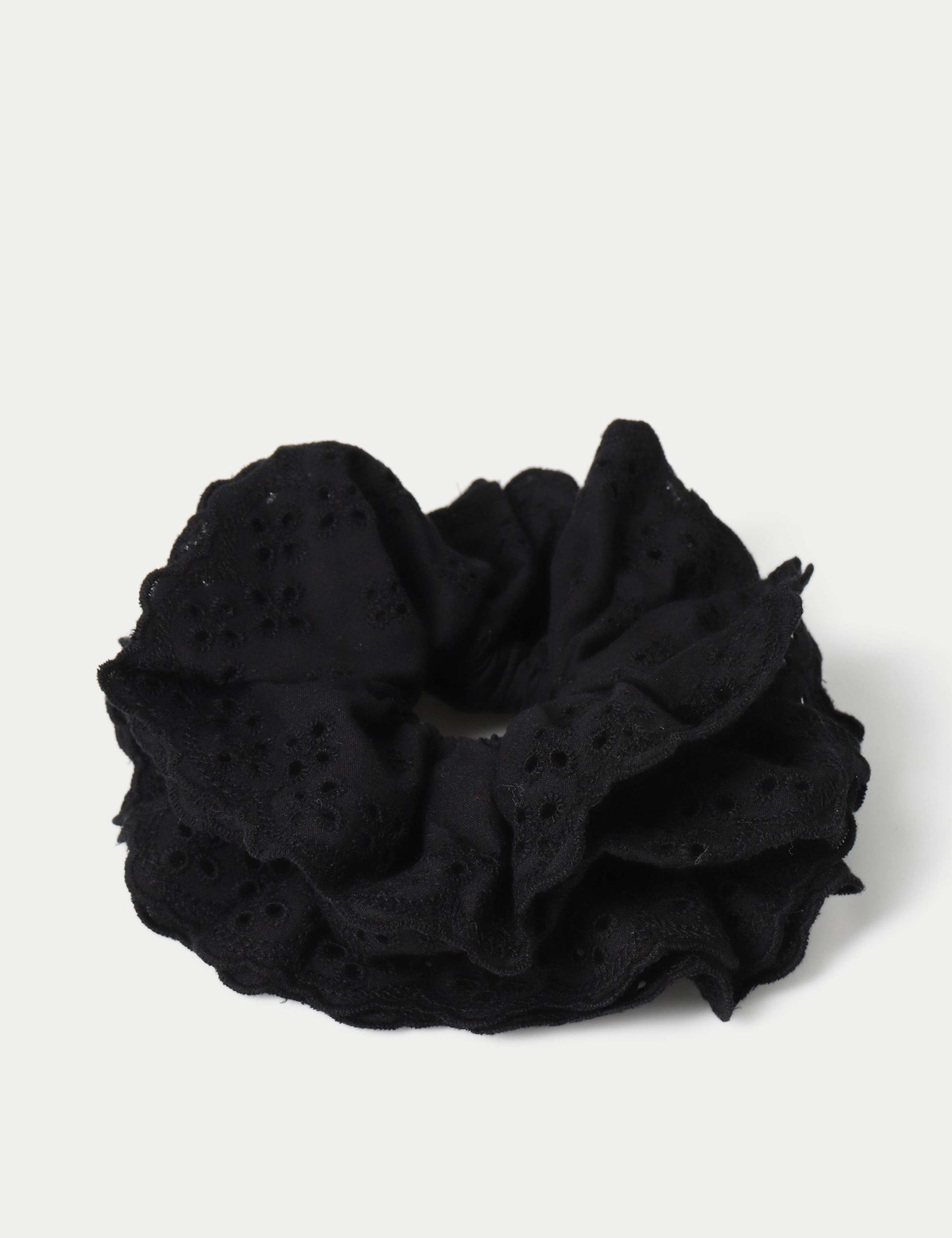 Black Broderie Scrunchie 2 of 2