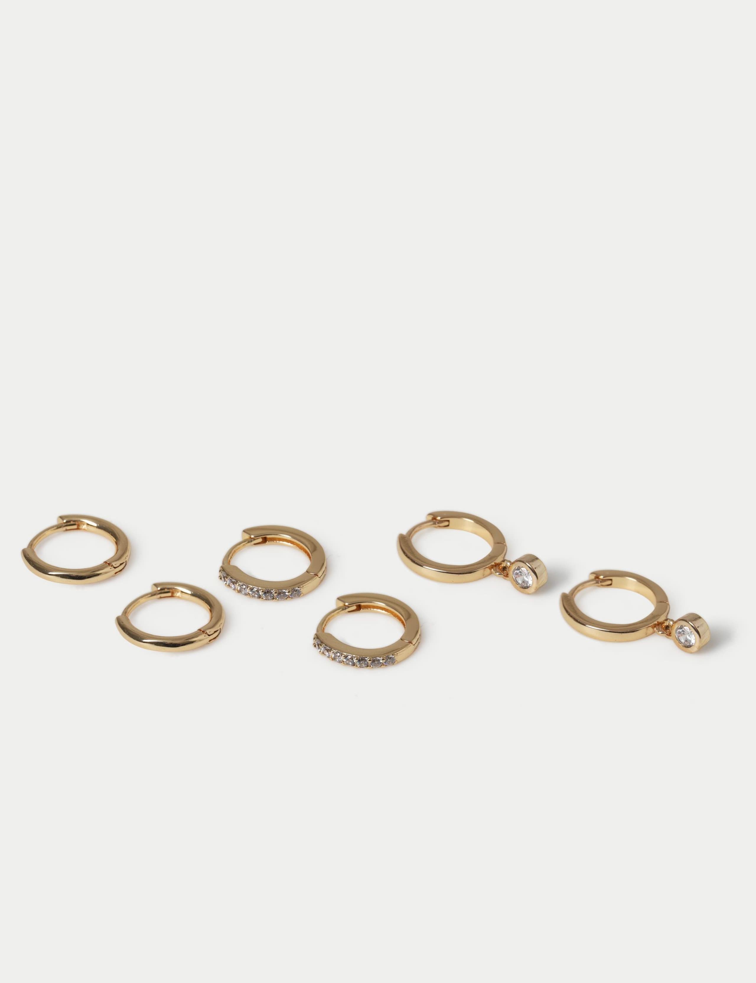 14ct Gold Plated 3 Pack Pearl Earrings 2 of 2