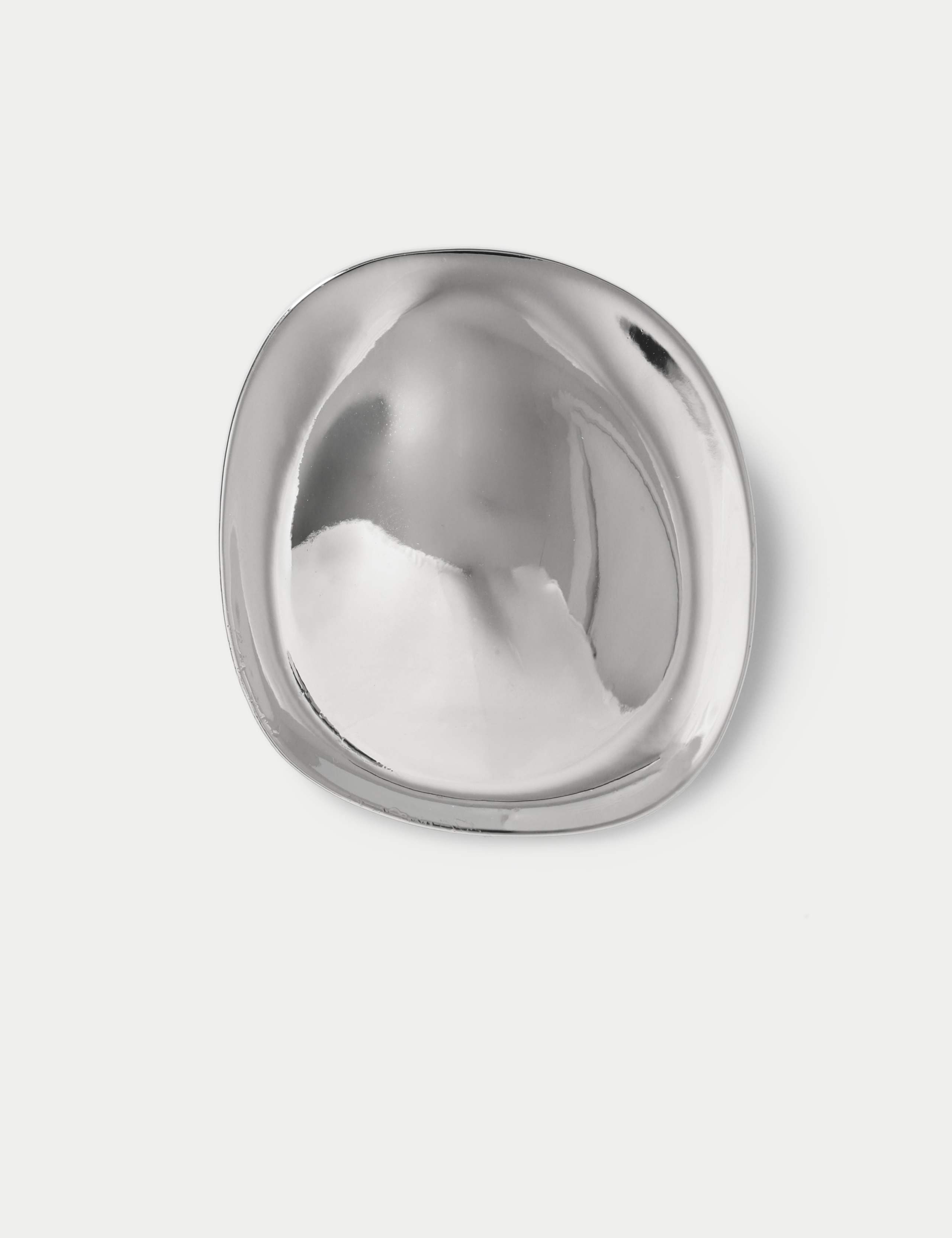 Silver Tone Clean Circular Brooch 2 of 3
