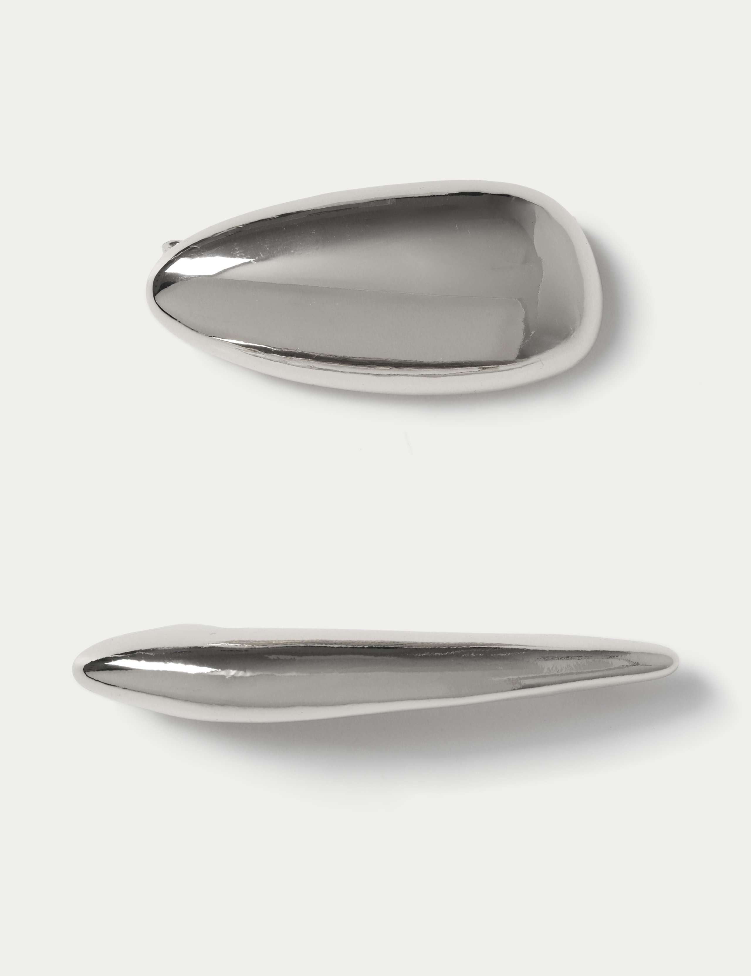 2 Pack Silver Tone Clean Dome Brooch 1 of 2