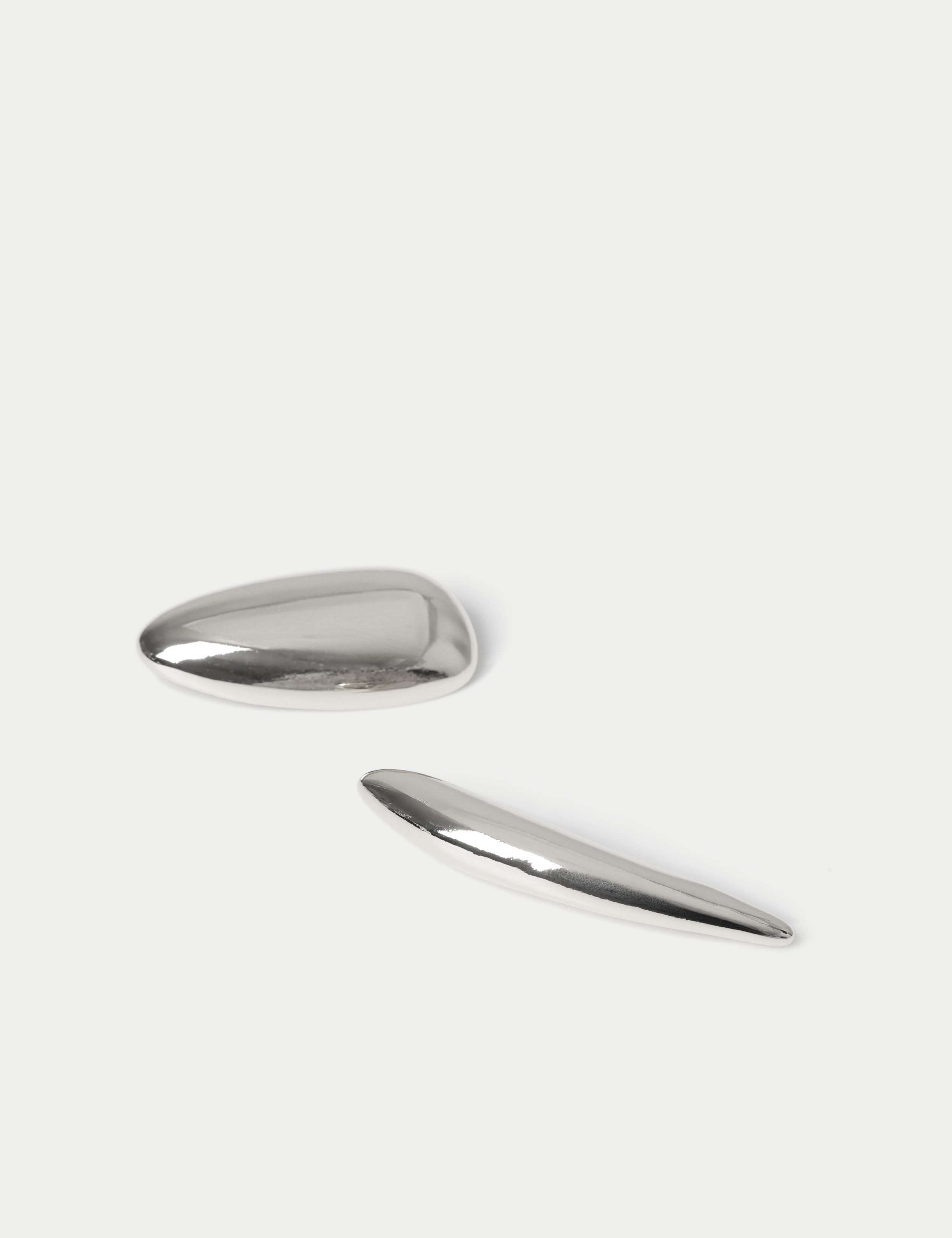 2 Pack Silver Tone Clean Dome Brooch 2 of 2