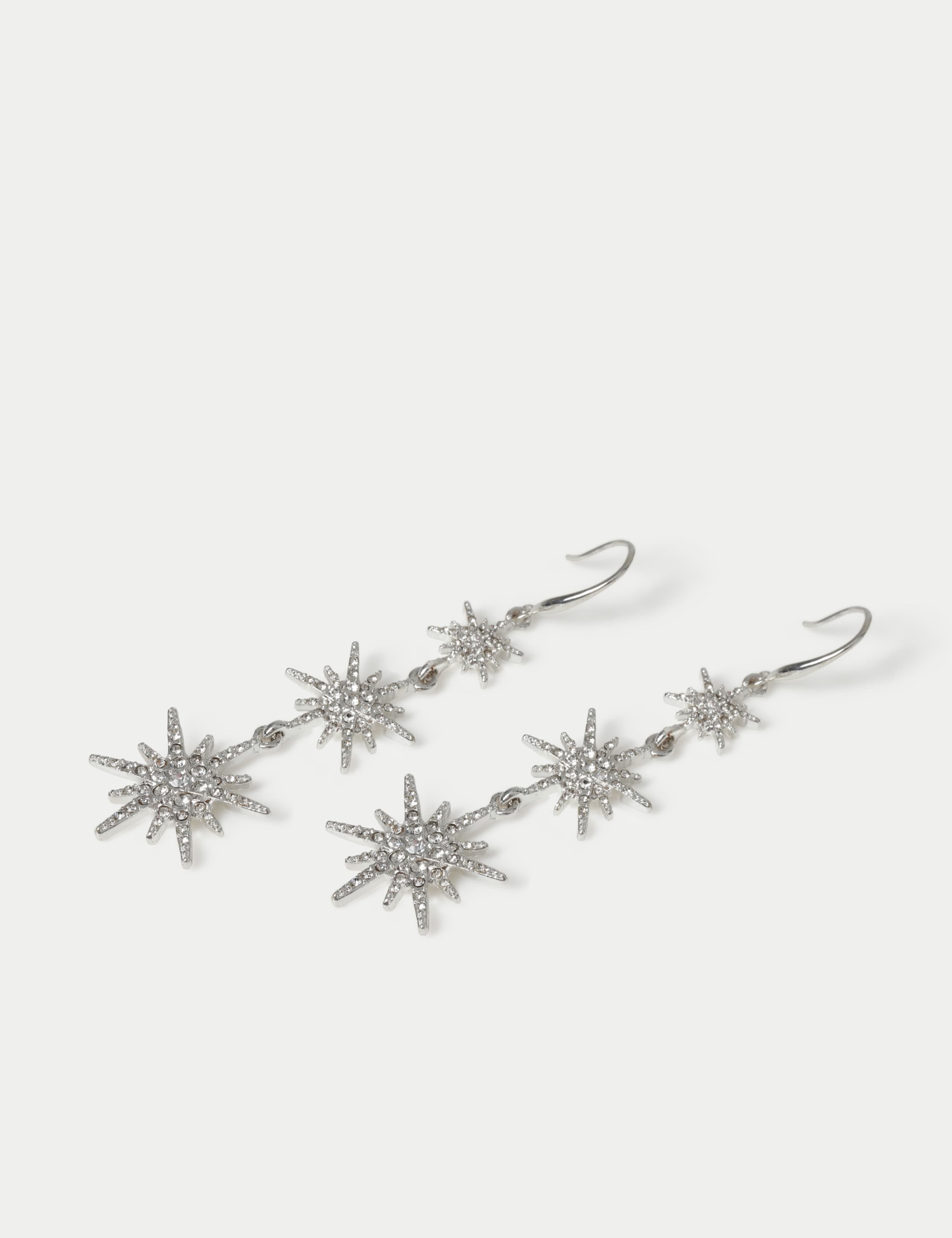 Christmas Snowflake Triple Drop Earrings 2 of 2