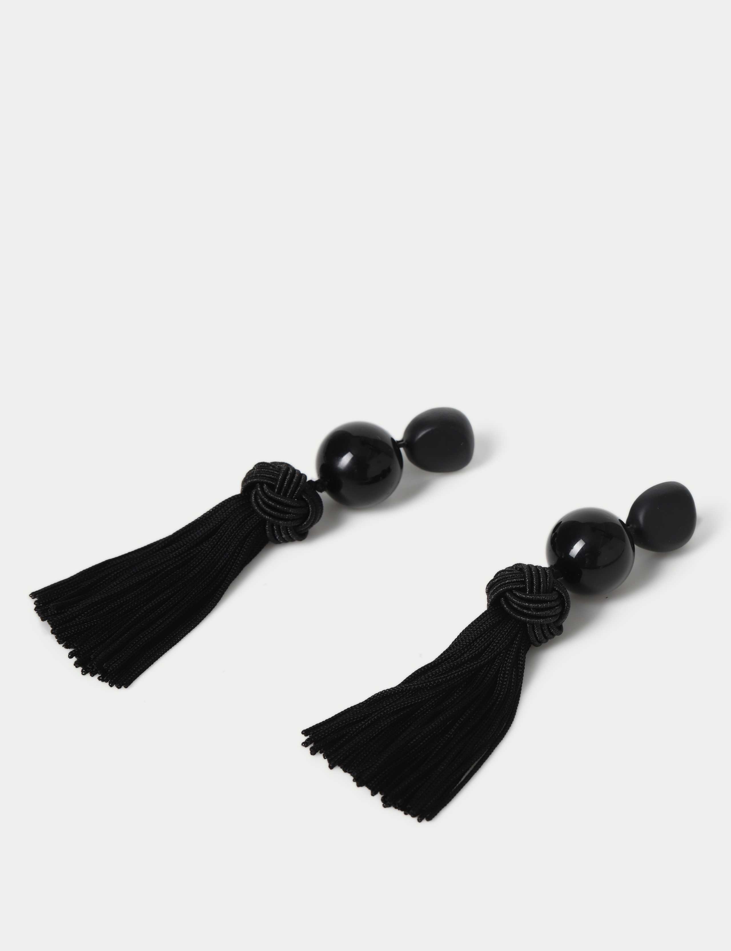 Pebble Bead Tassel Earring 2 of 2