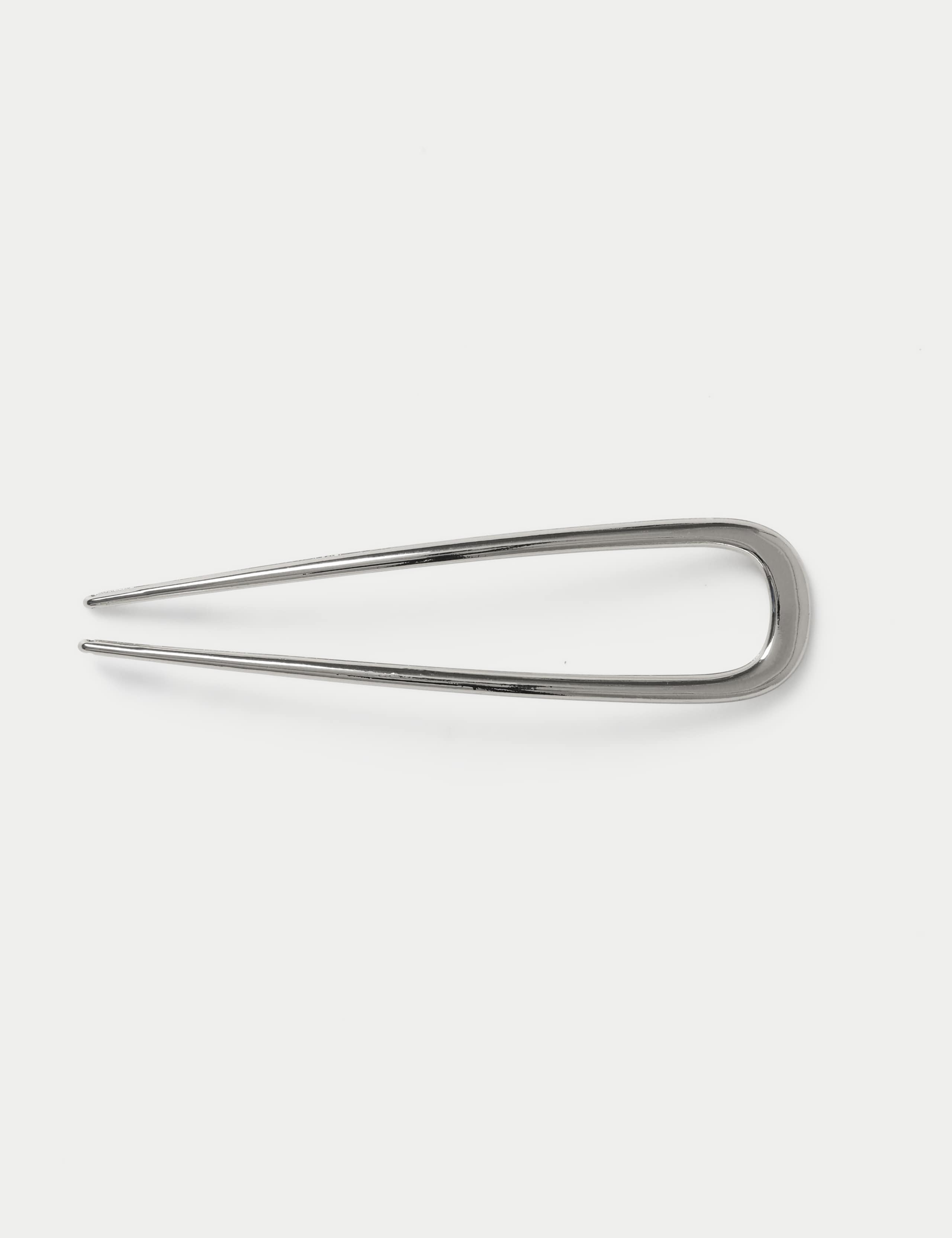 Silver Tone Clean Hair Pin 1 of 2