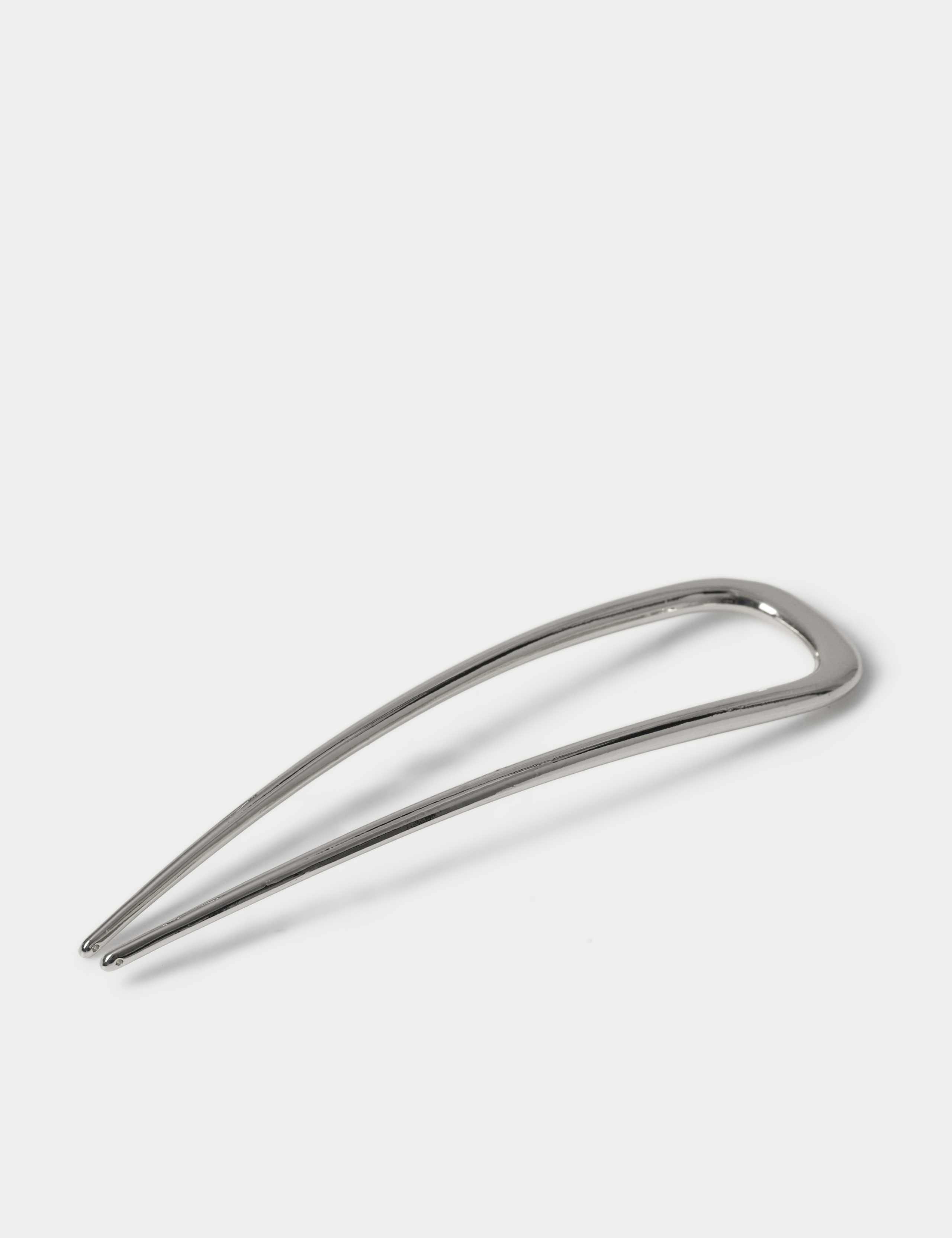 Silver Tone Clean Hair Pin 2 of 2