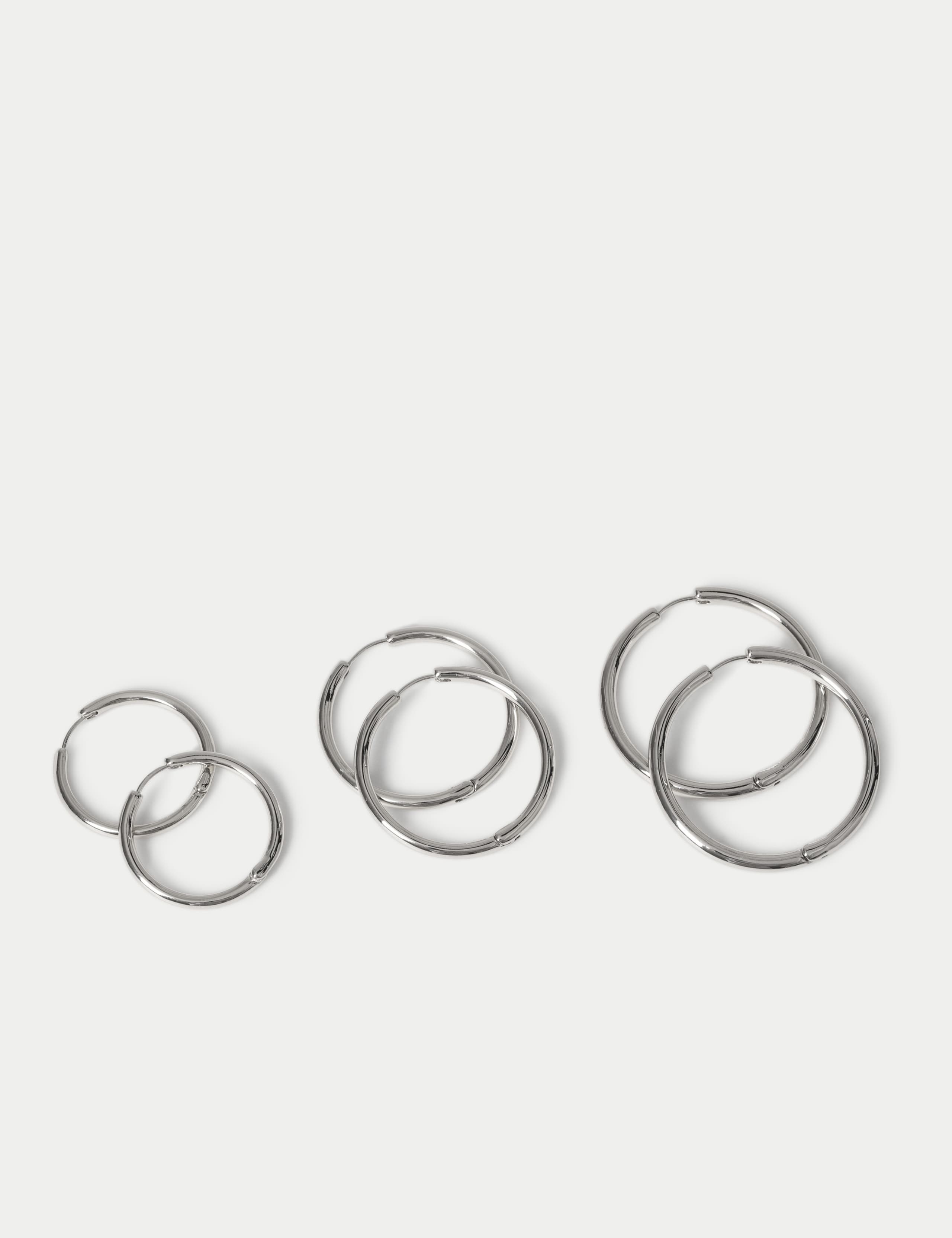 3 Pack Everday Hoop Earrings 2 of 2