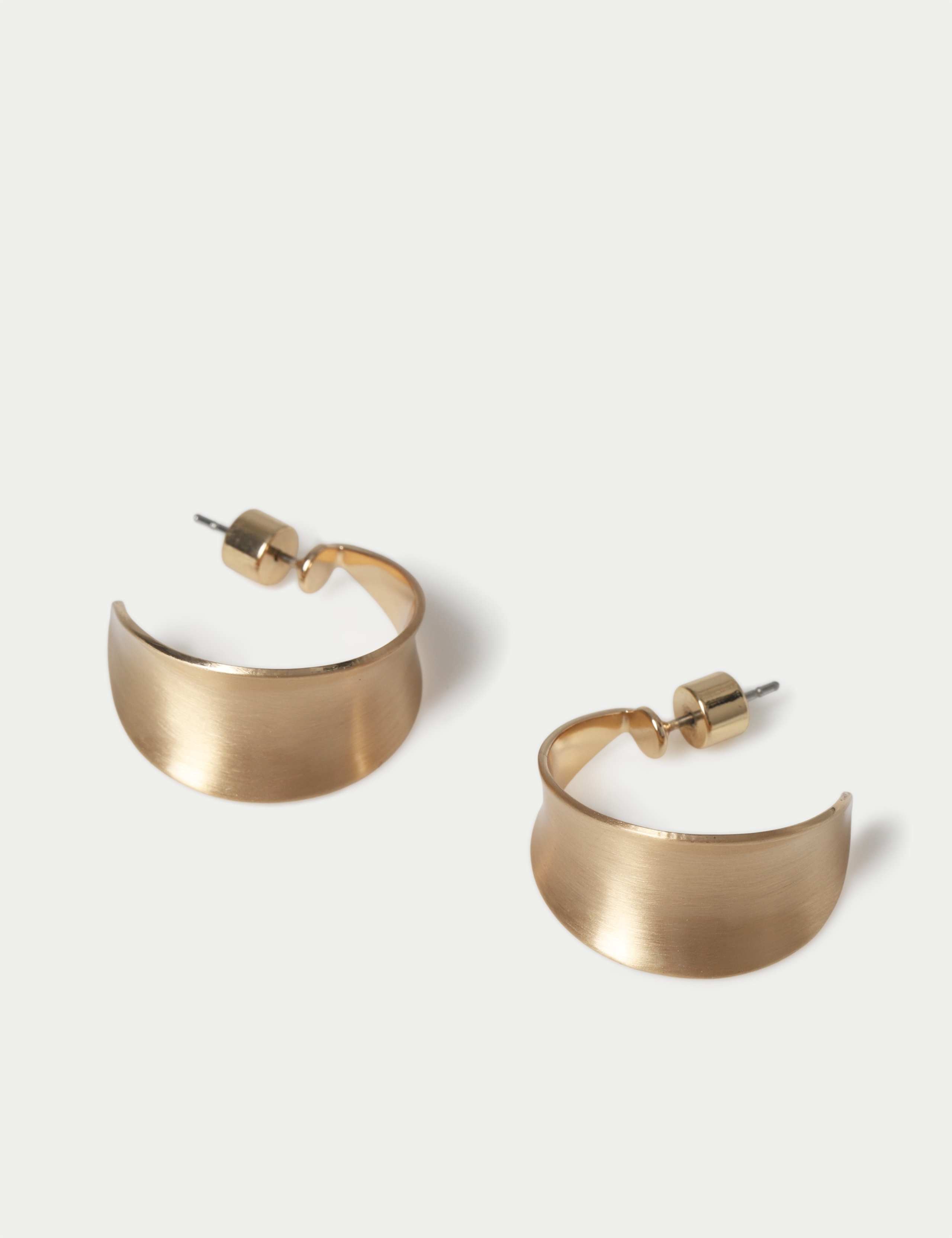 Brushed Hoop Earrings 2 of 2