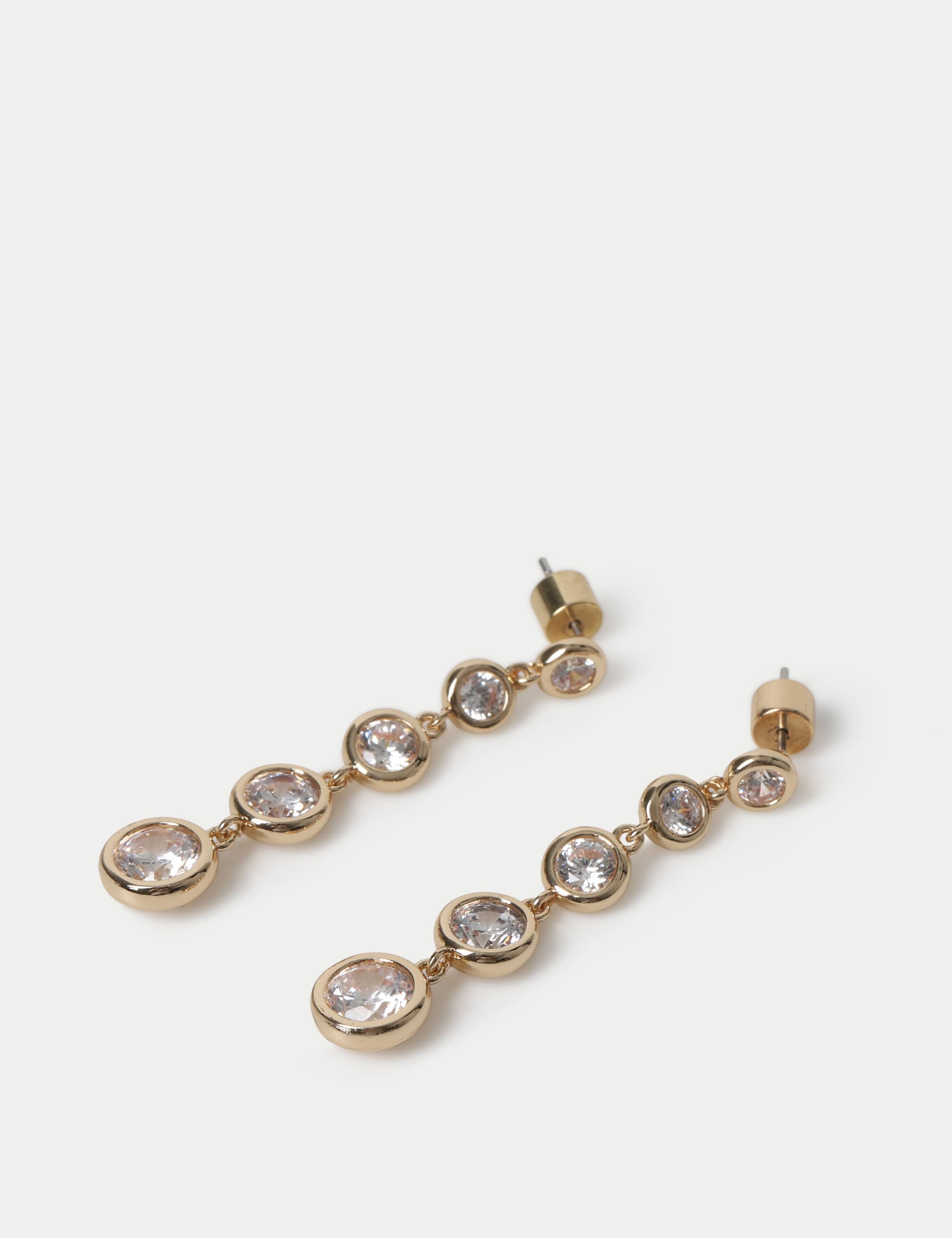 Cubic Zirconia Graduated Drop Earring 2 of 2