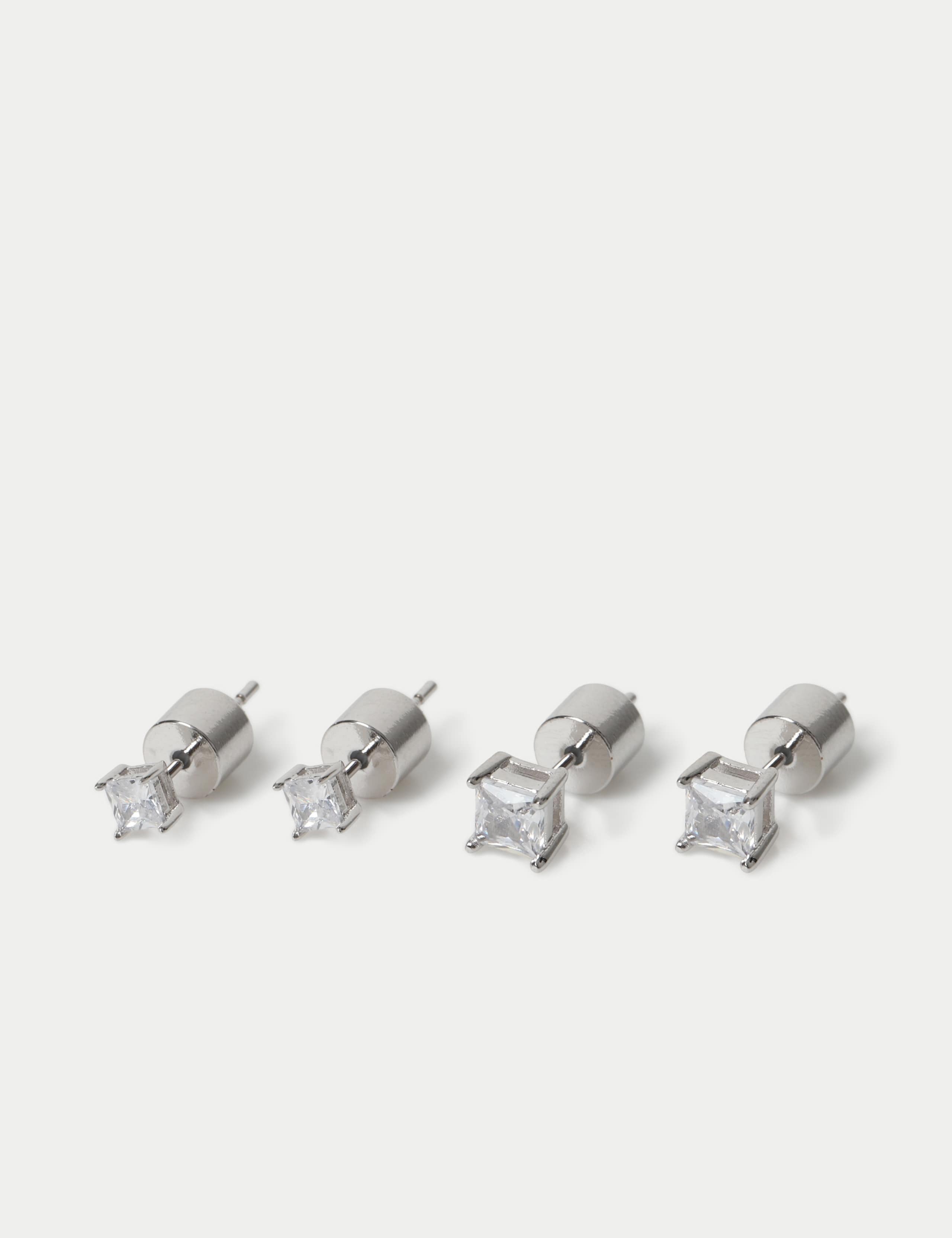 Square Cubic Zirconia Earrings 2 of 2