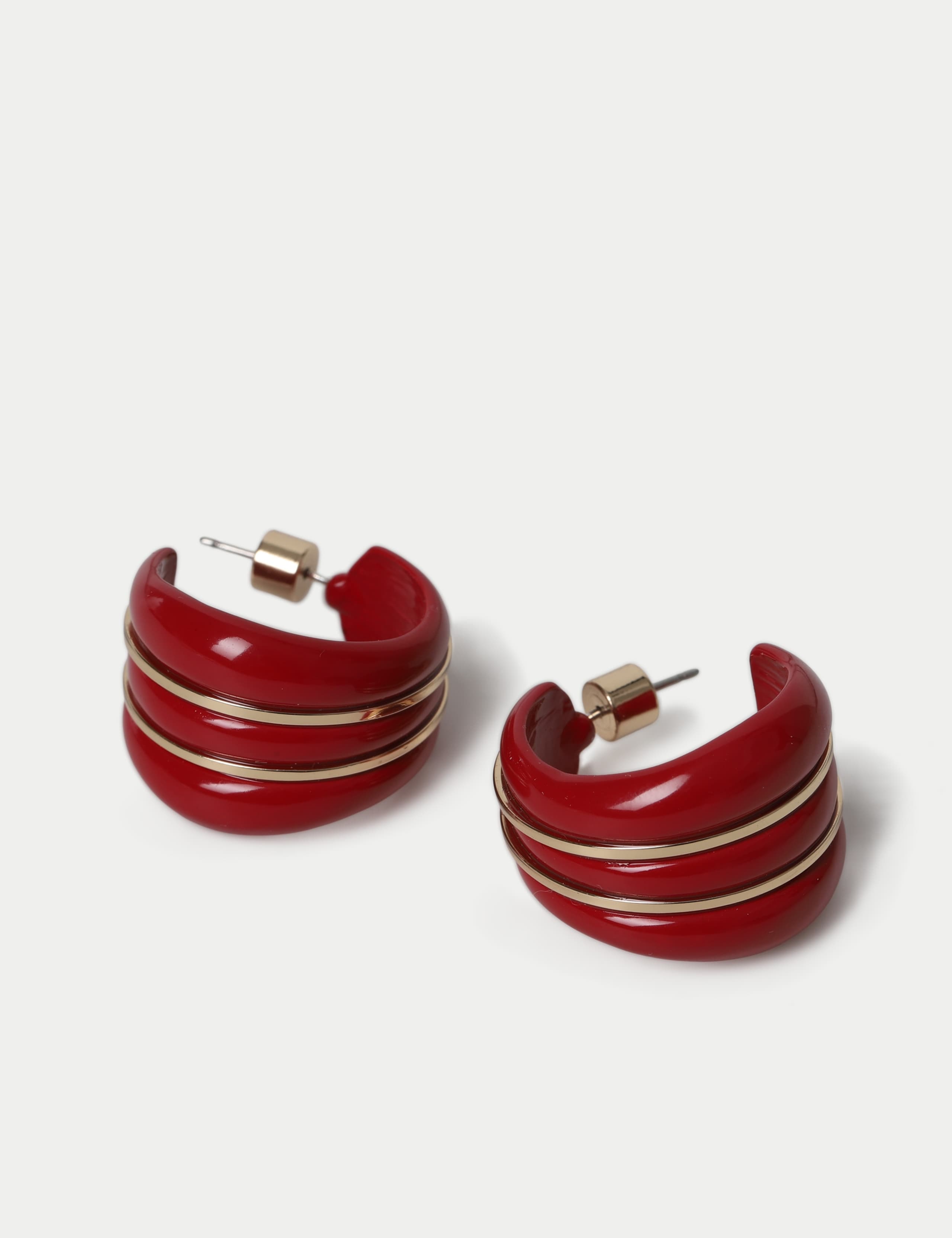 Red Enamel Stud Earrings 2 of 2