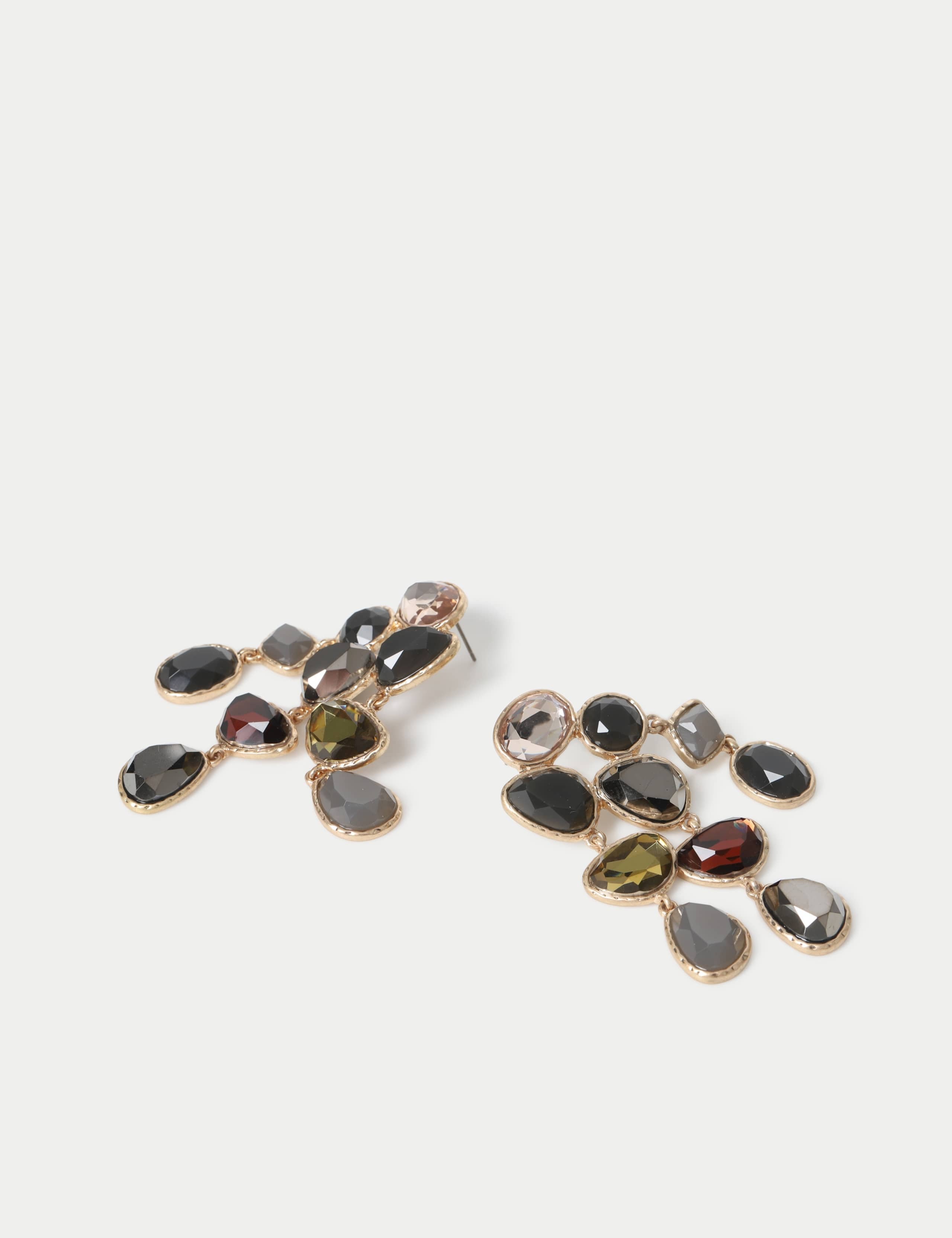 MULTI FACETED MONO CASCADE DROP EARRING 2 of 2