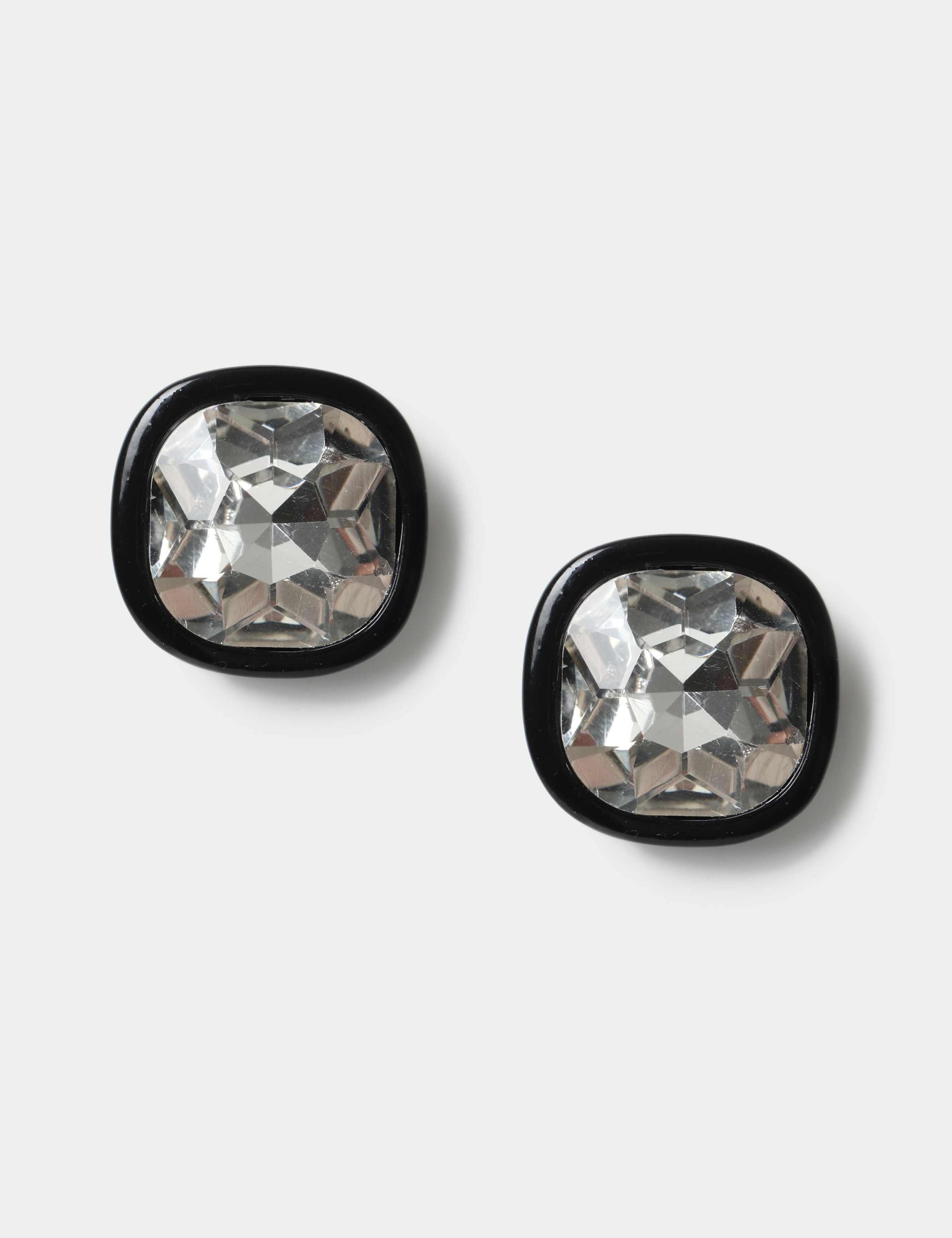 Large Crystal Stud Earrings 1 of 2