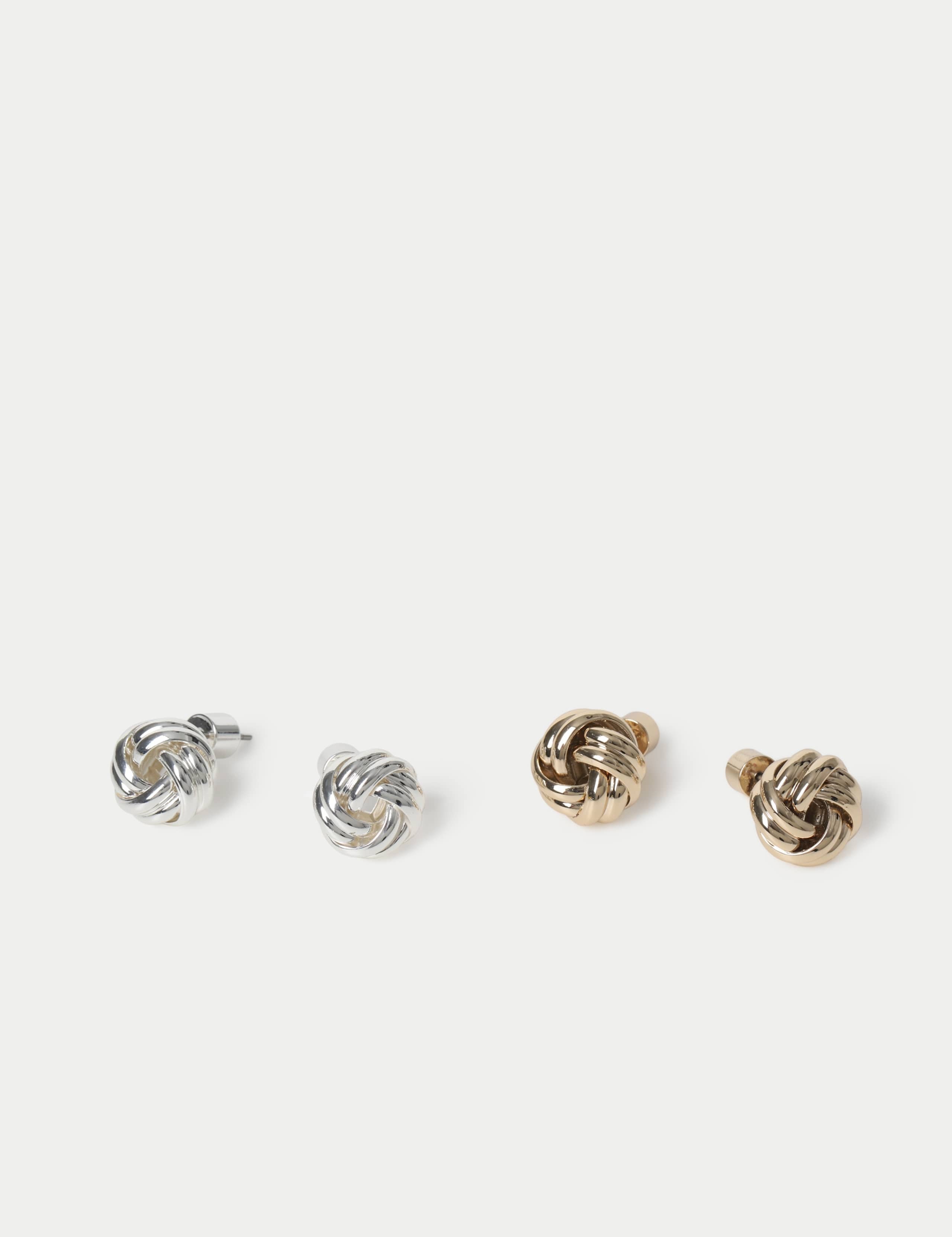 2 Pack Knot Stud Earrings 2 of 2