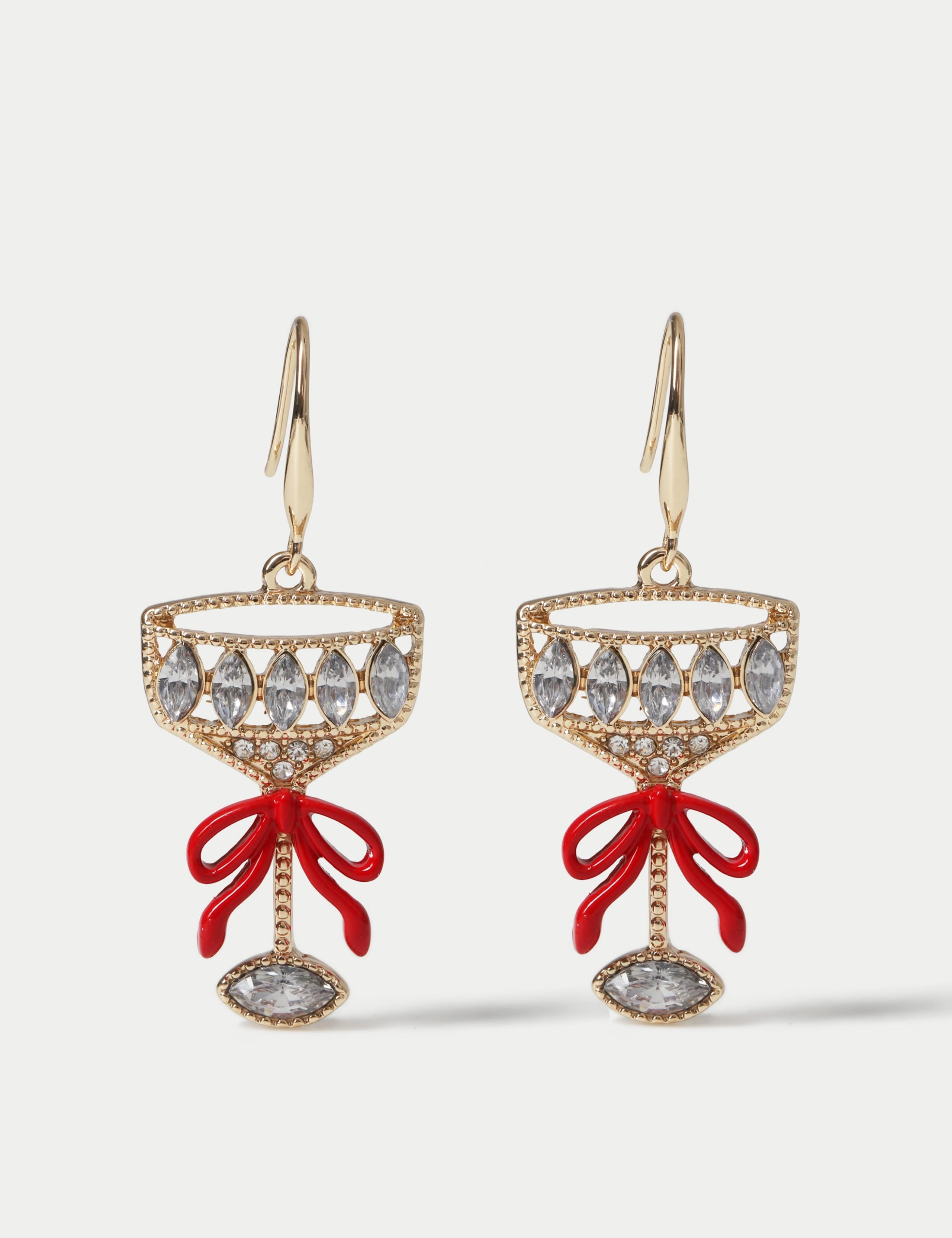 Christmas Bow Cocktail Earrings 1 of 2